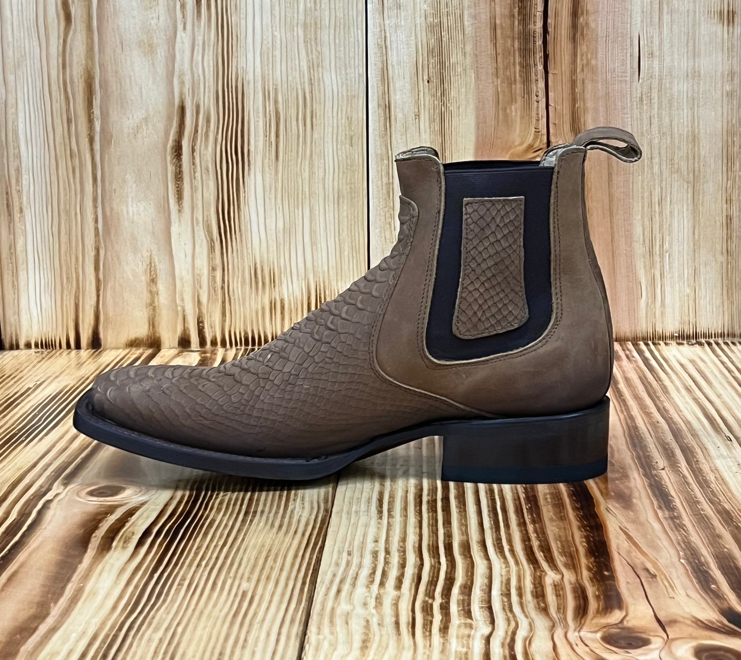 Hooch Men's Python Print Short Boot QAC/132 - Miel