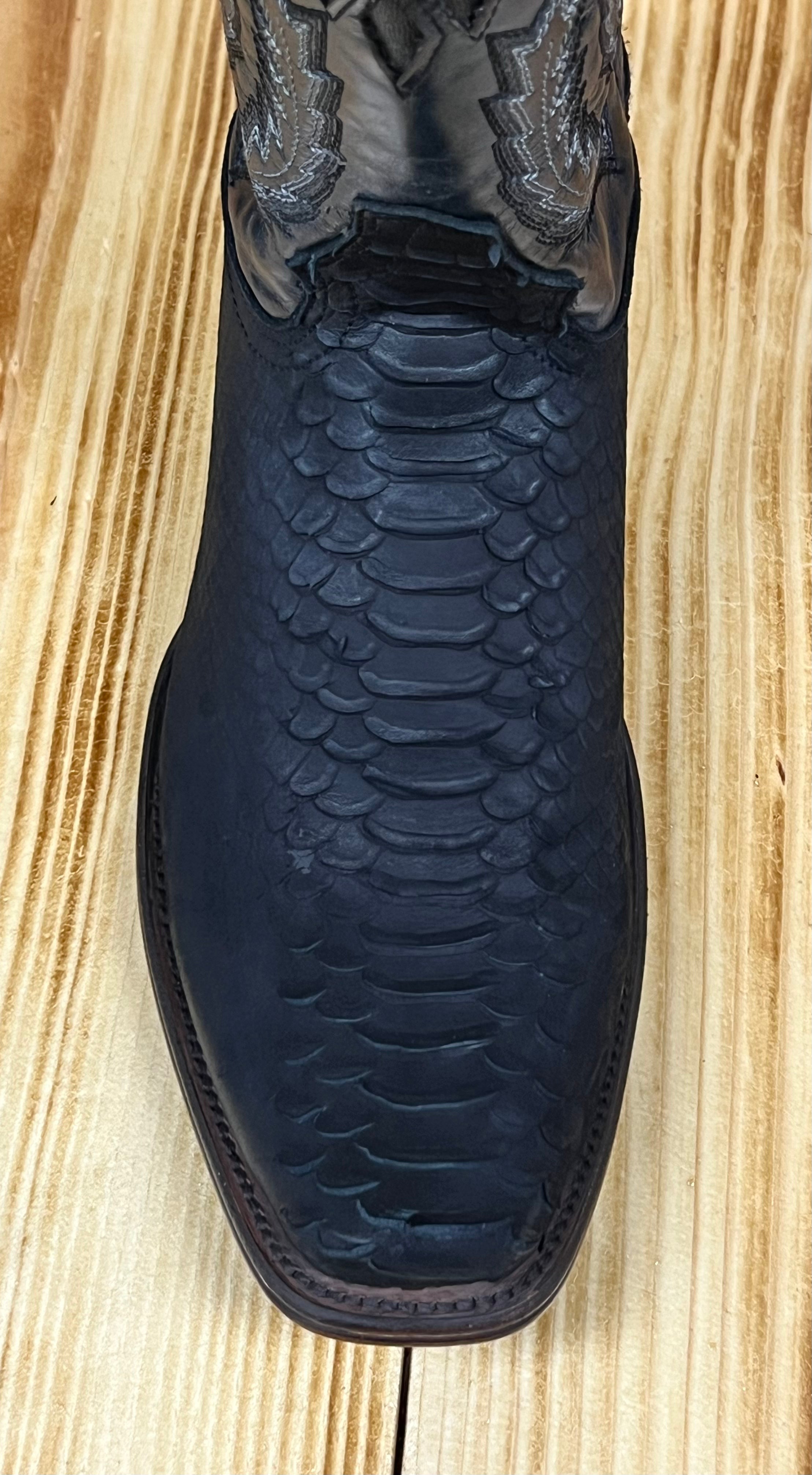 Hooch Men's Python Print Boot LVC/131 BENNET - Nobuck Black