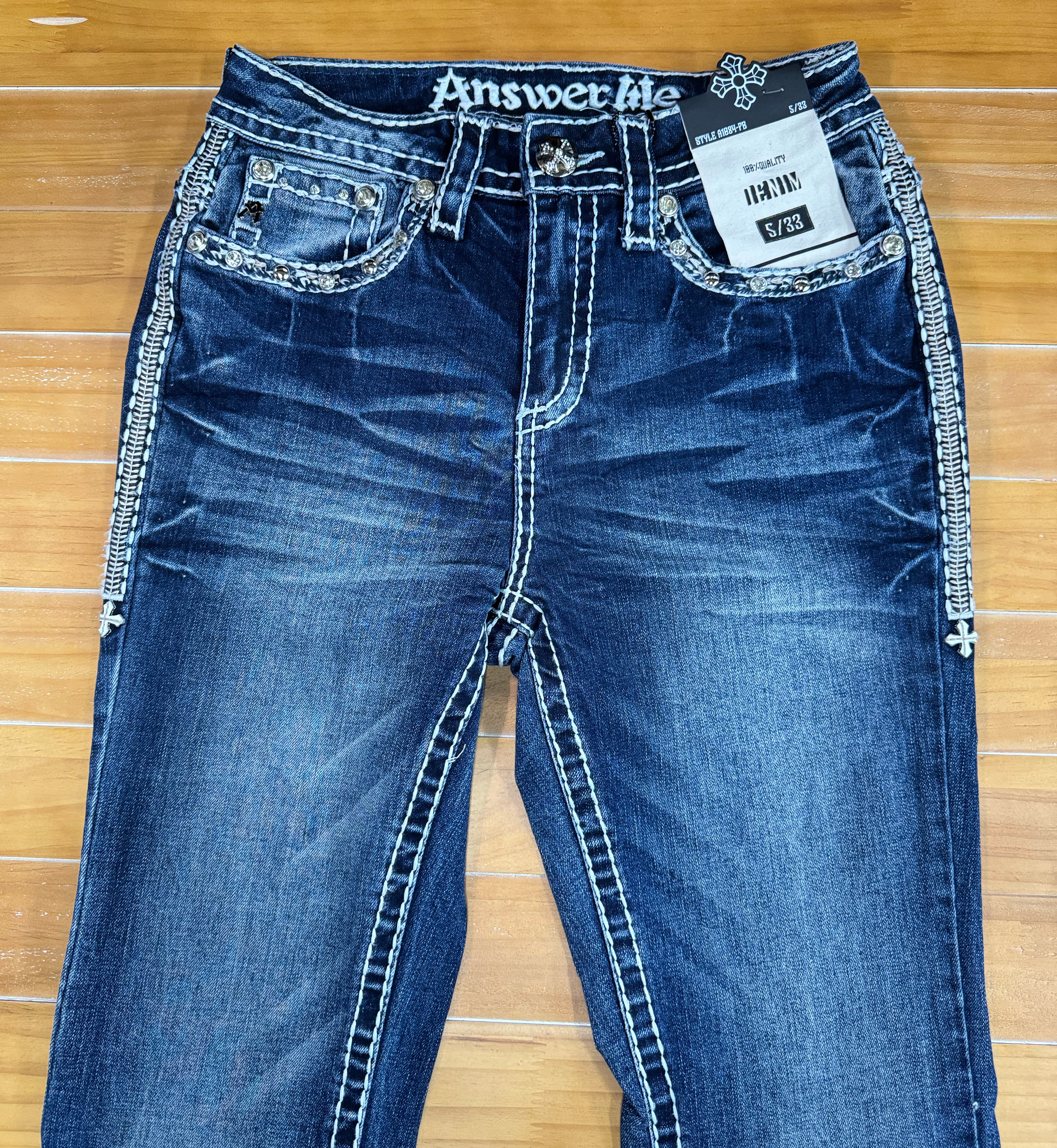 Answer Me Women's Jeans 1084 - Light Blue