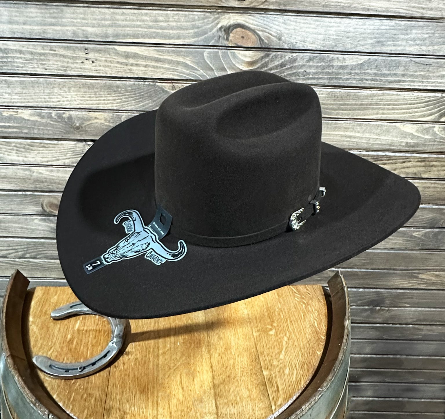 Cuernos Chuecos 1,000x King Ranch Beaver/Mink Fur Hat - Chocolate