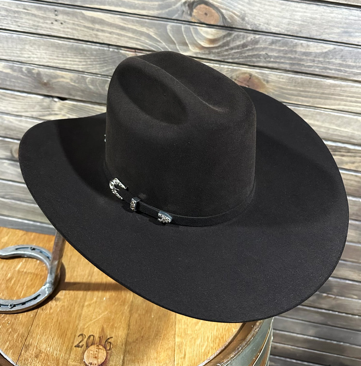 Cuernos Chuecos 1,000x King Ranch Beaver/Mink Fur Hat - Chocolate