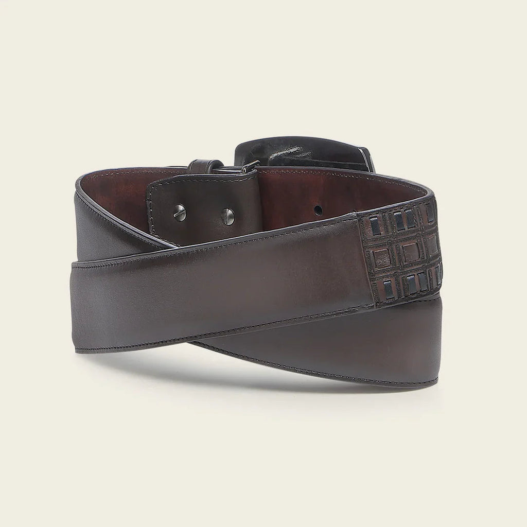 Cuadra Men's Embroidery Belt BC401 - Azteca Miel