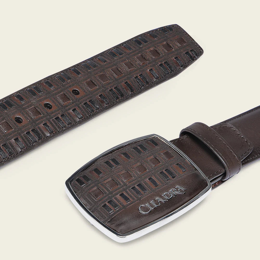 Cuadra Men's Embroidery Belt BC401 - Azteca Miel
