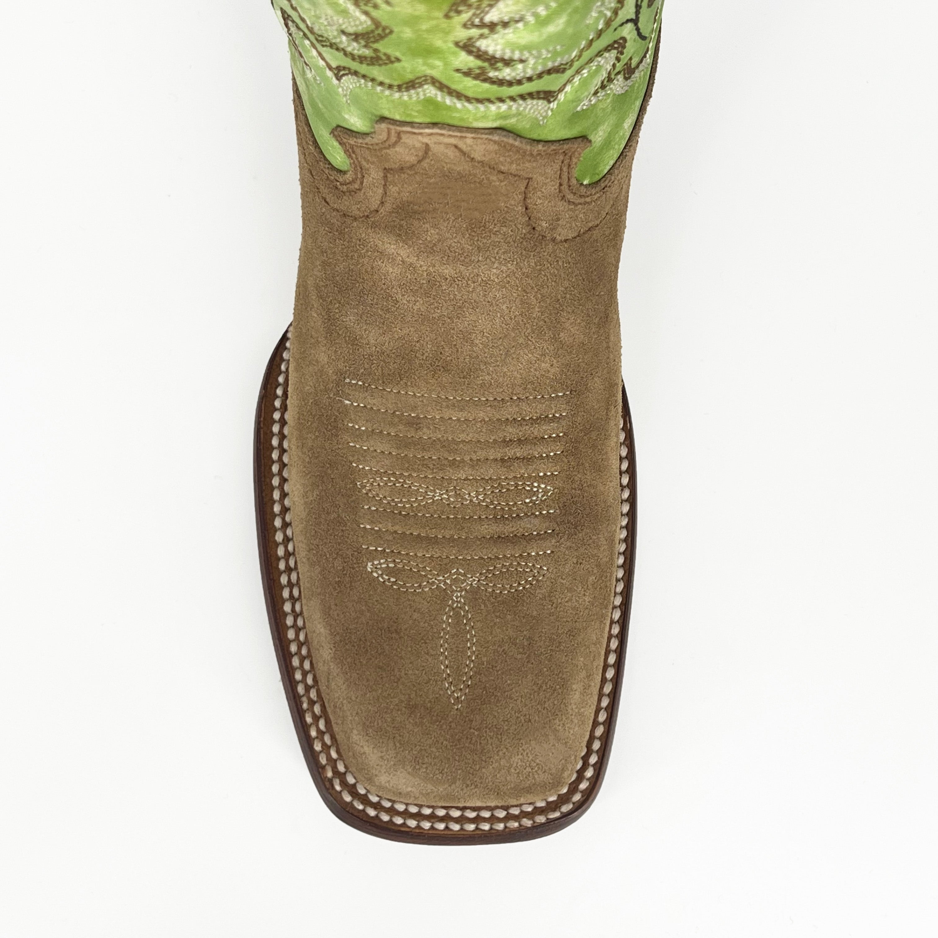 Corral Women's Wide Square Toe Embroidery Suede Boot A4479