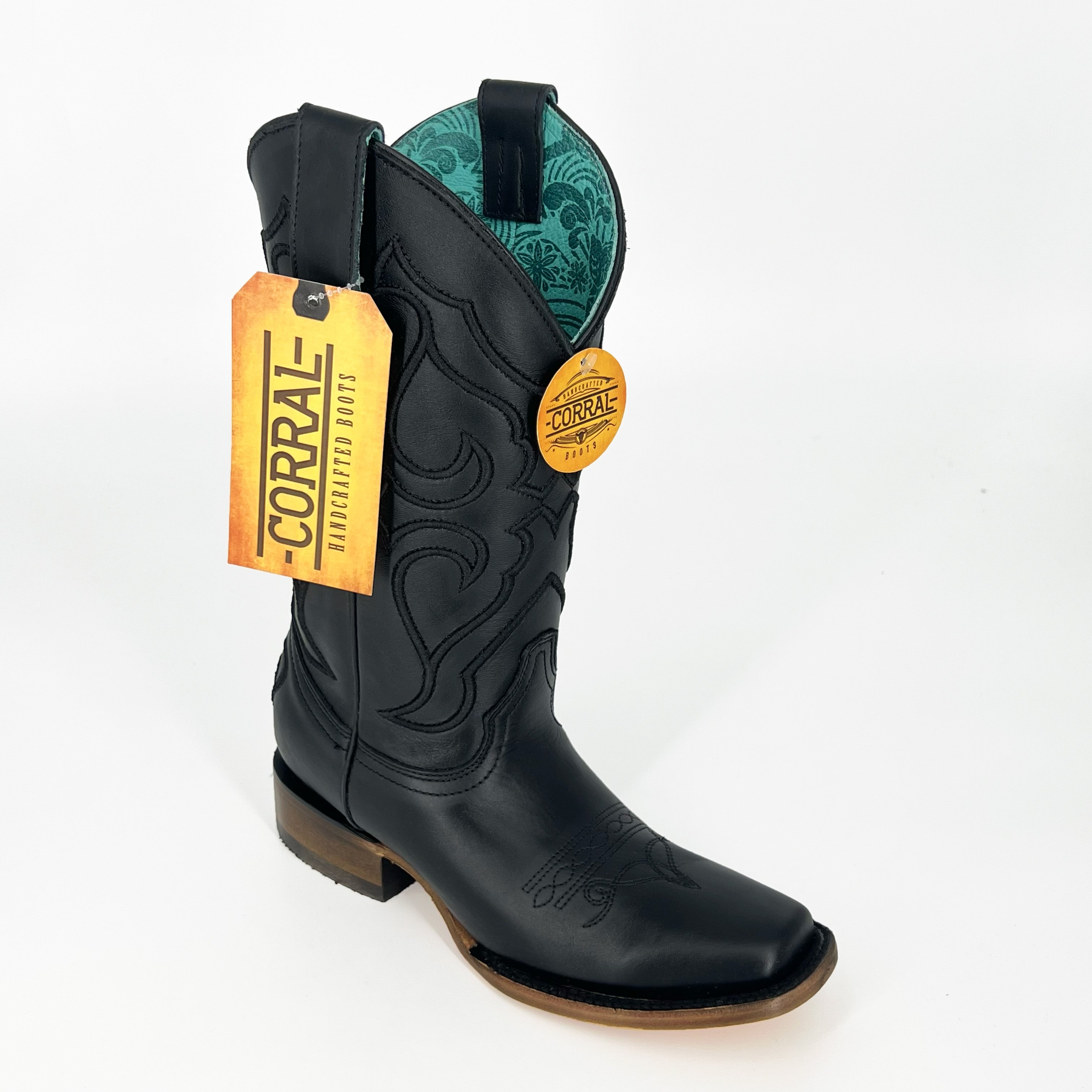 Corral Women's Embroidery Square Toe Boot Z5167 - Black