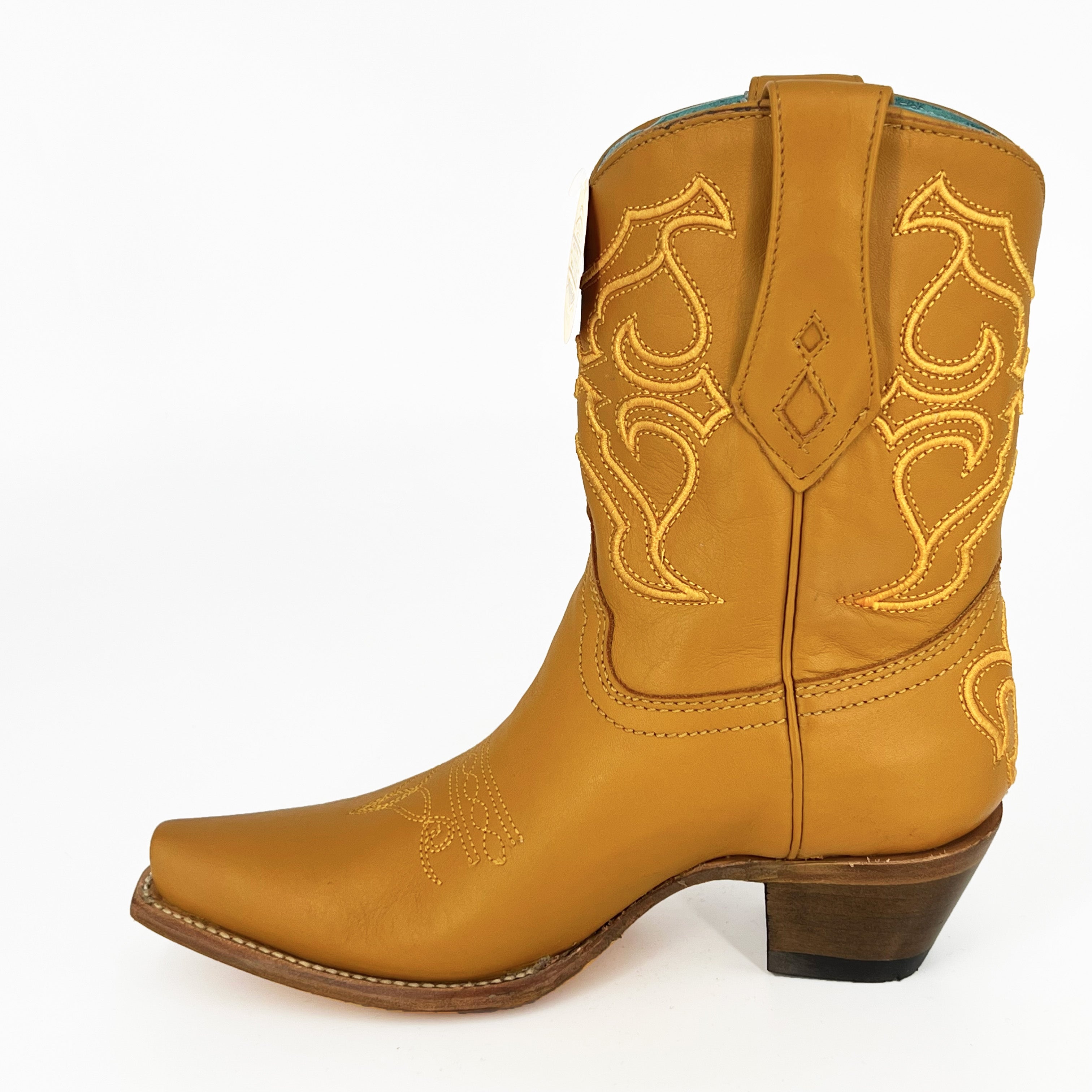 Corral Women's Mustard Embroidery Ankle Boot Z5114