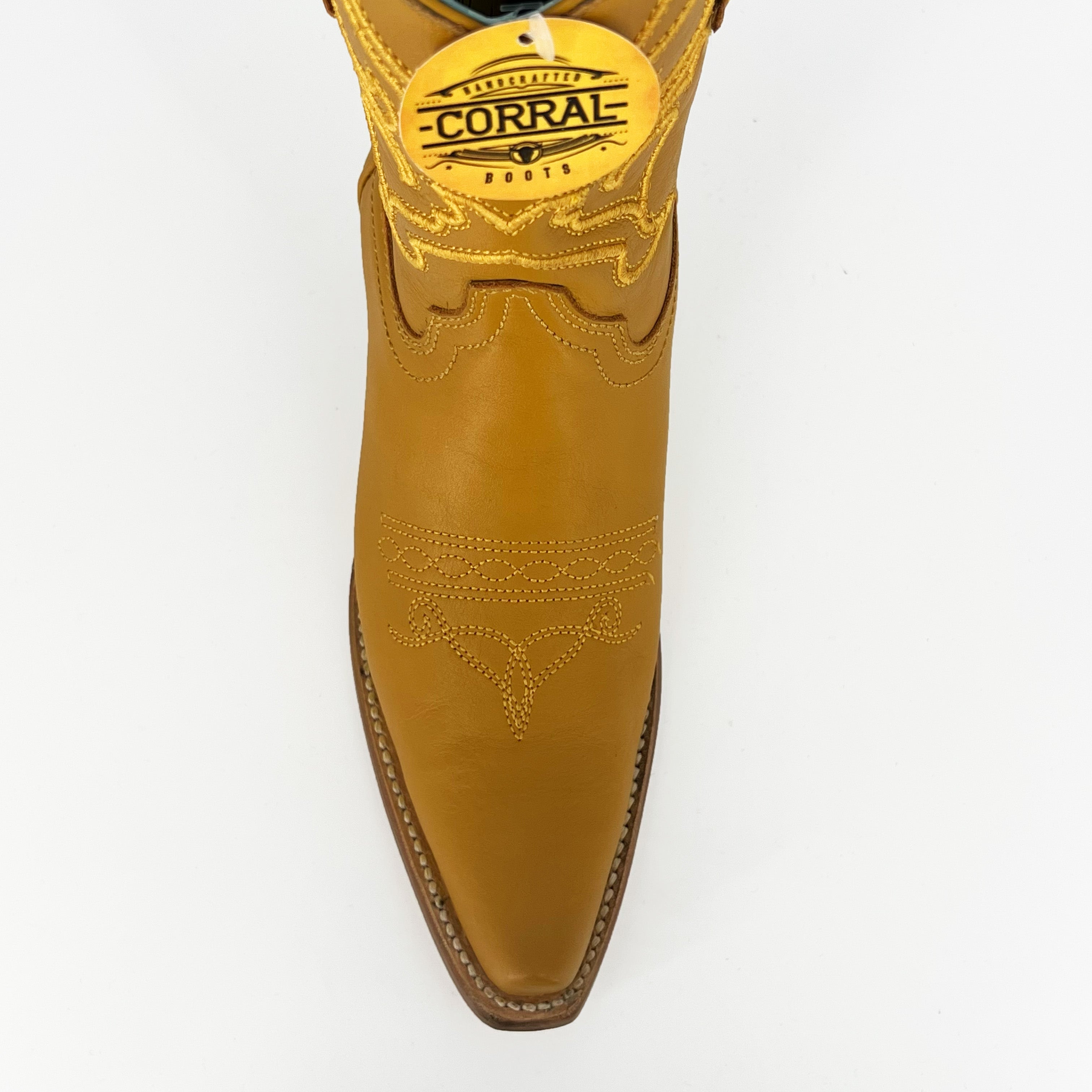 Corral Women's Mustard Embroidery Ankle Boot Z5114