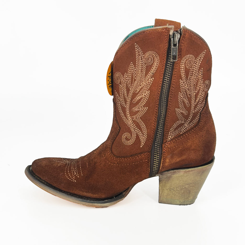 Corral Women's Cognac Embroidery Ankle Boot A4257