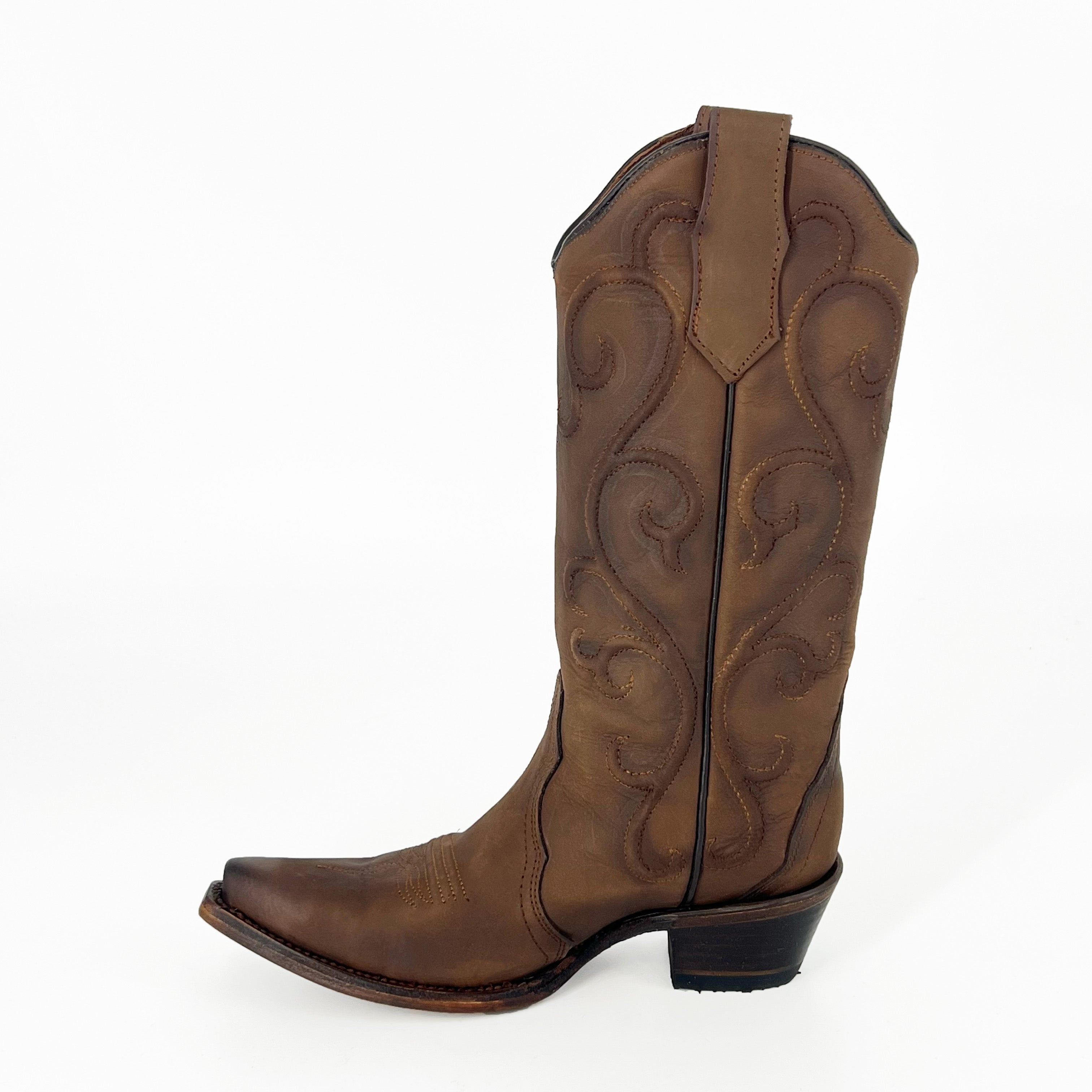Circle G Women’s Embroidery Boot L6014 - Cinnamon