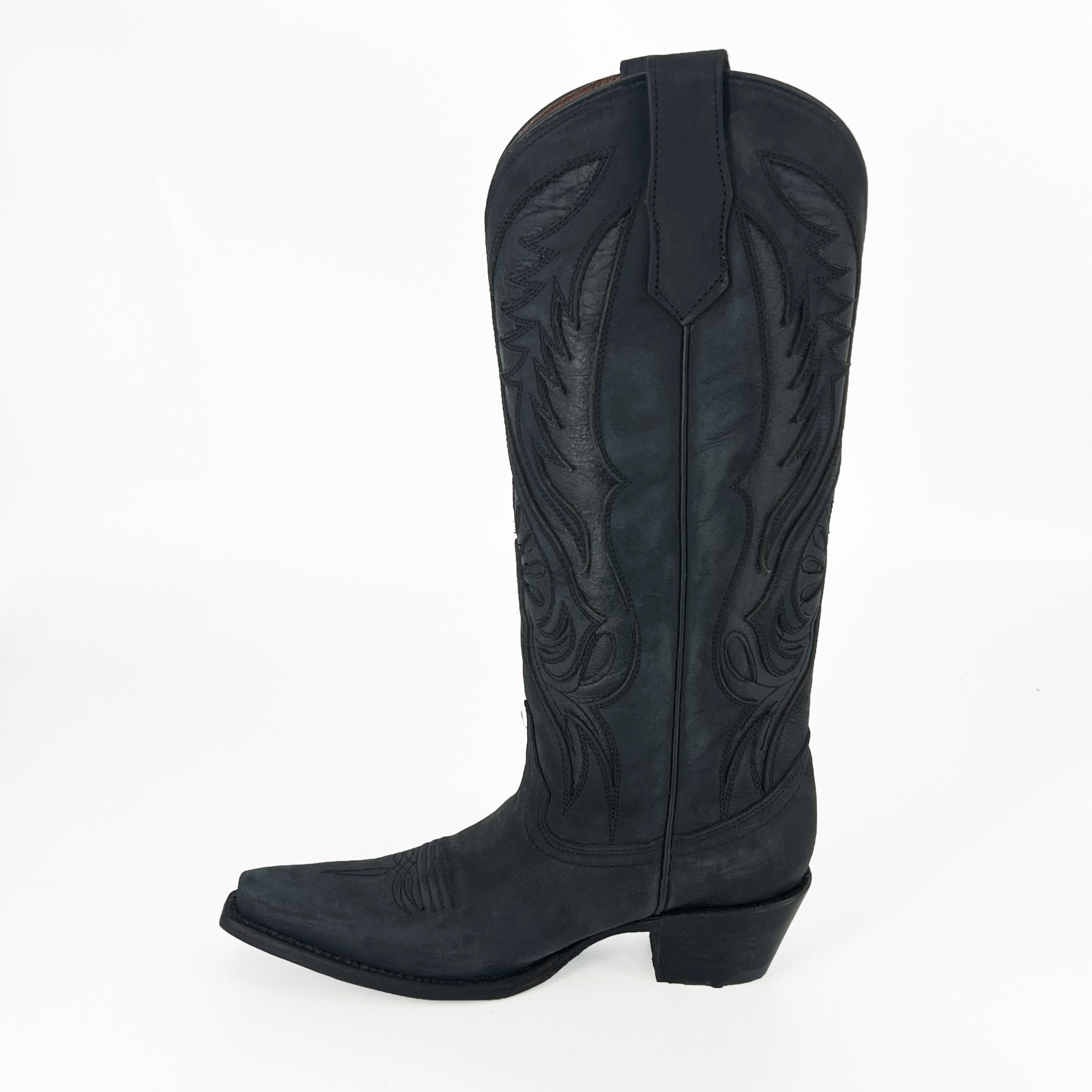 Circle G Women’s Inlay & Embroidery Boot L6073 - Black