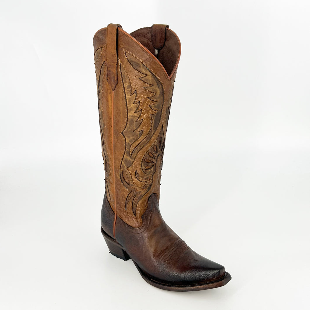 Circle G Women’s Inlay & Embroidery Boot L6085 - Bronze