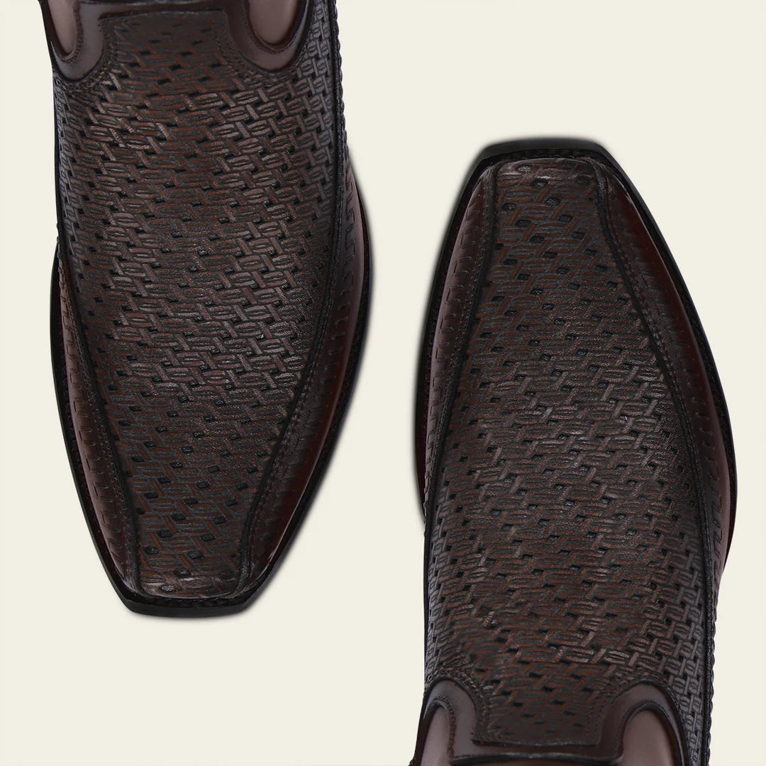 Cuadra Men's Laser & Woven Narrow Square Toe CU933 - Crust Miel