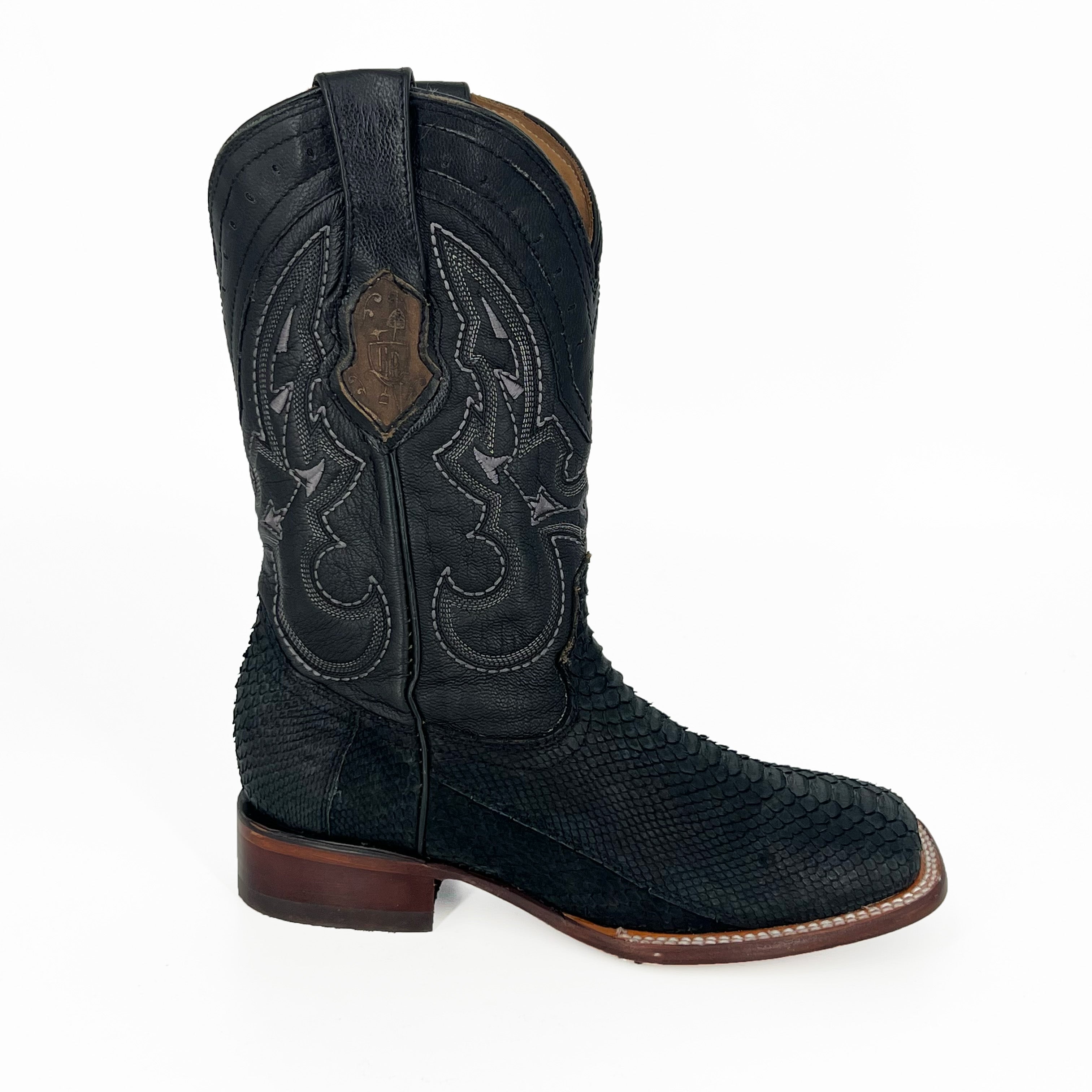 Gold Rush Men's Python Boot IS227 Isaac - Black