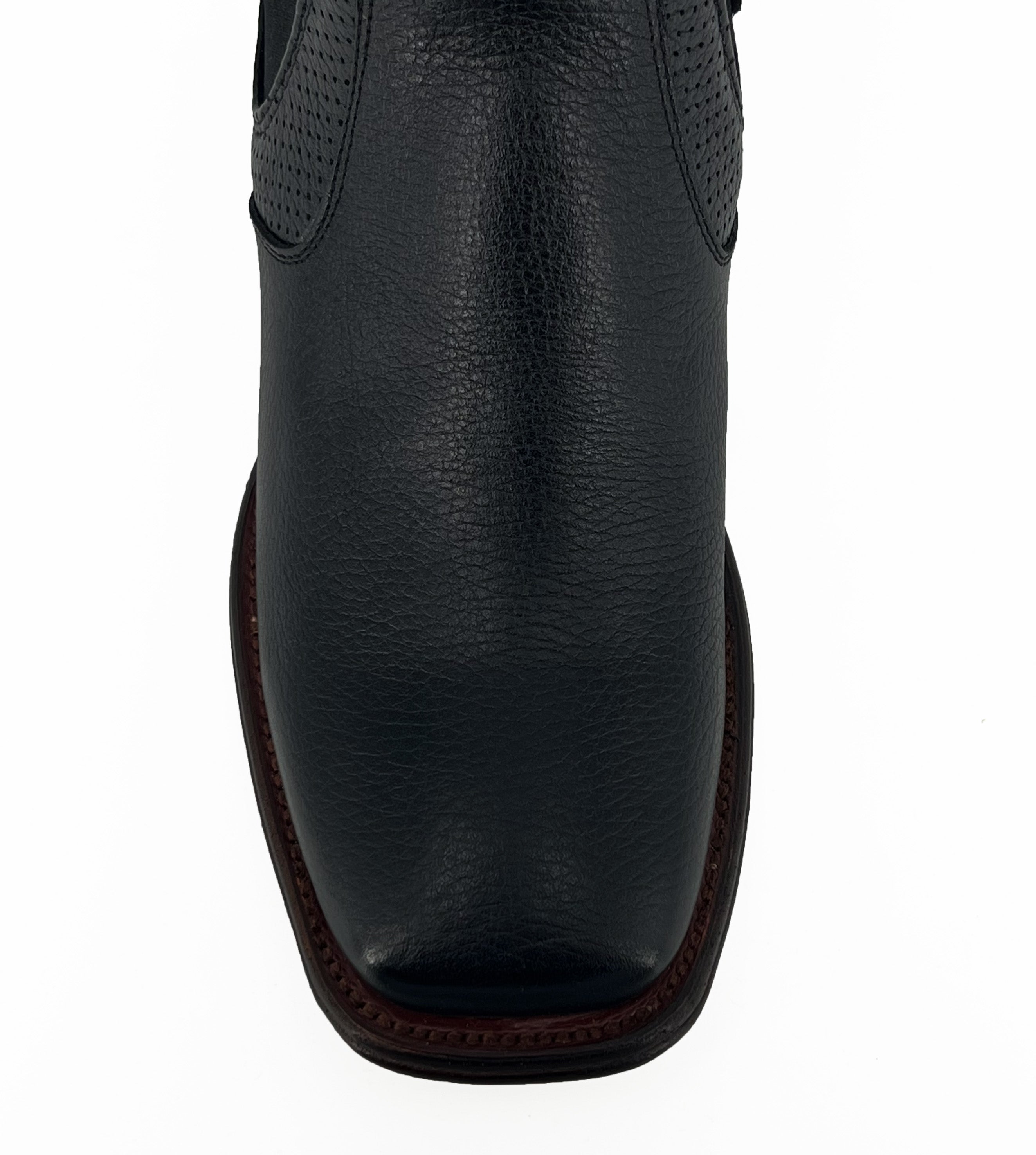 Vestigium Wide Square Toe Short Boot 82B2705 Grisly - Black