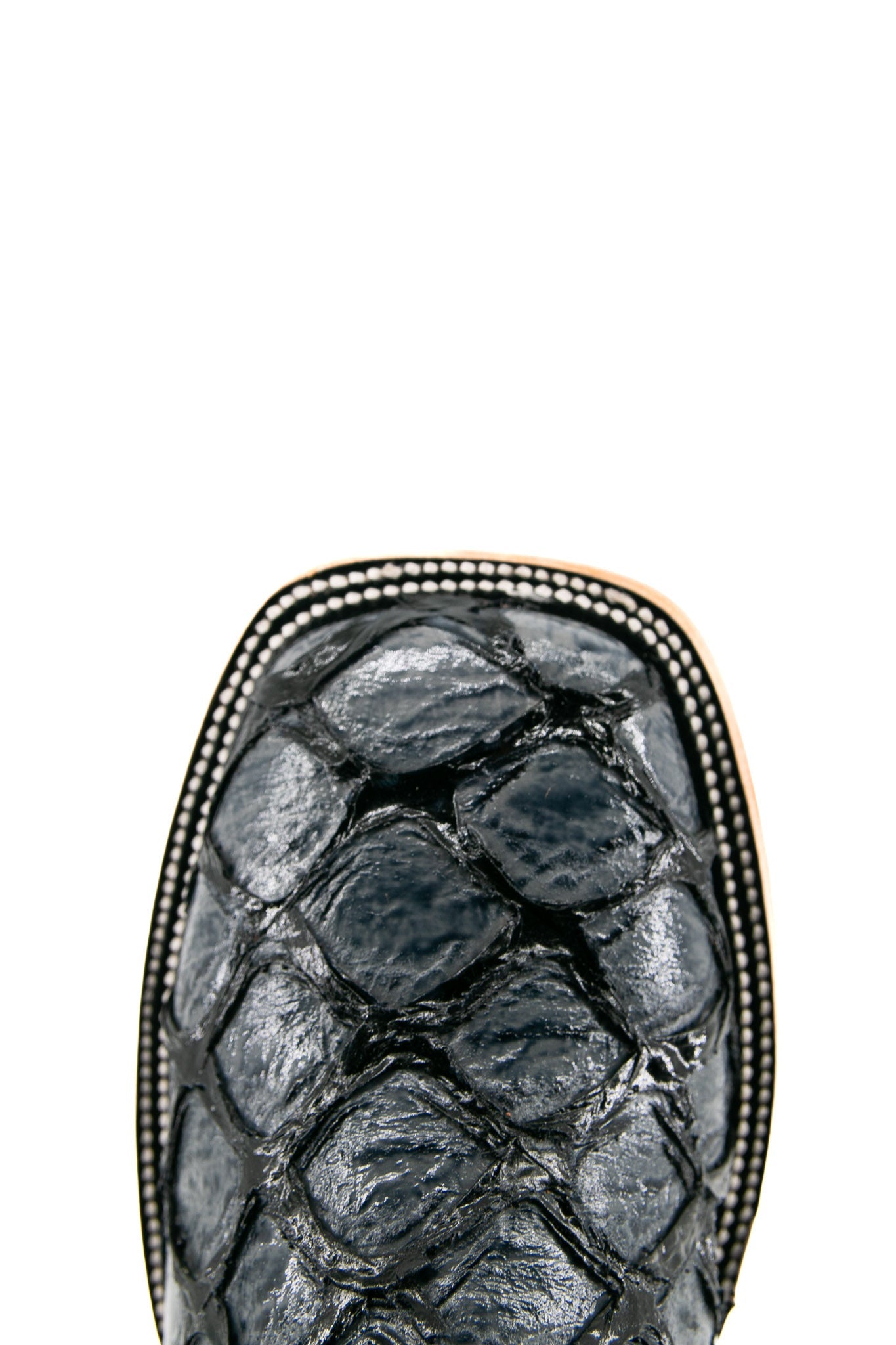 Rock'em Men's Clone Fish Pirarucu Square Toe Cowboy Boot - Grey/Navy