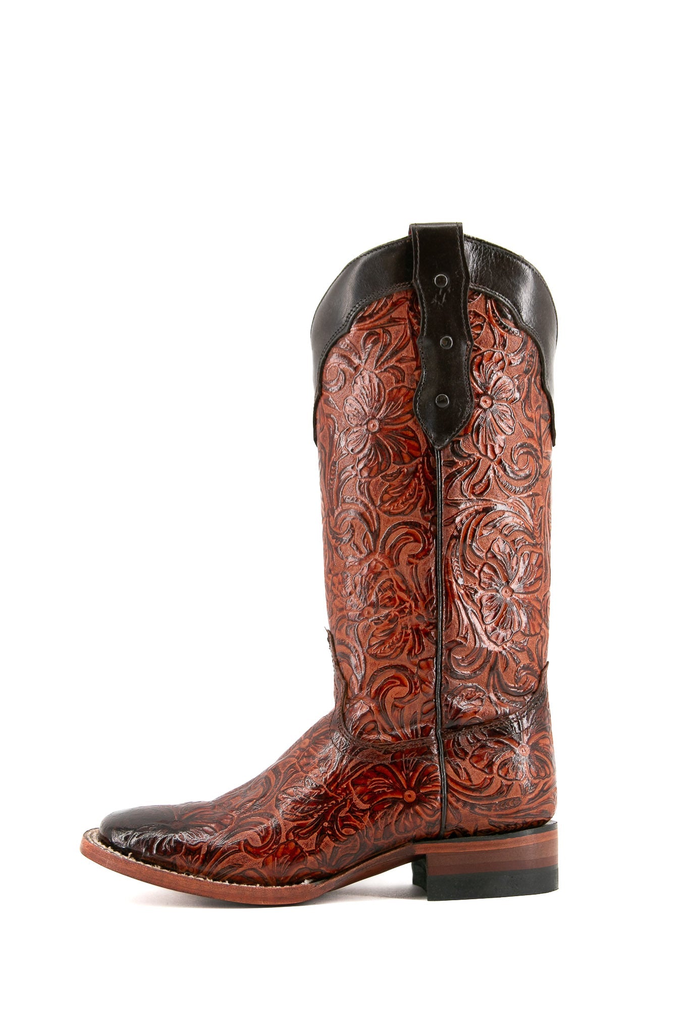 Rock'em Mila Flor de Luz Cincelado 452 Square Toe Cowgirl Boot - Shedron