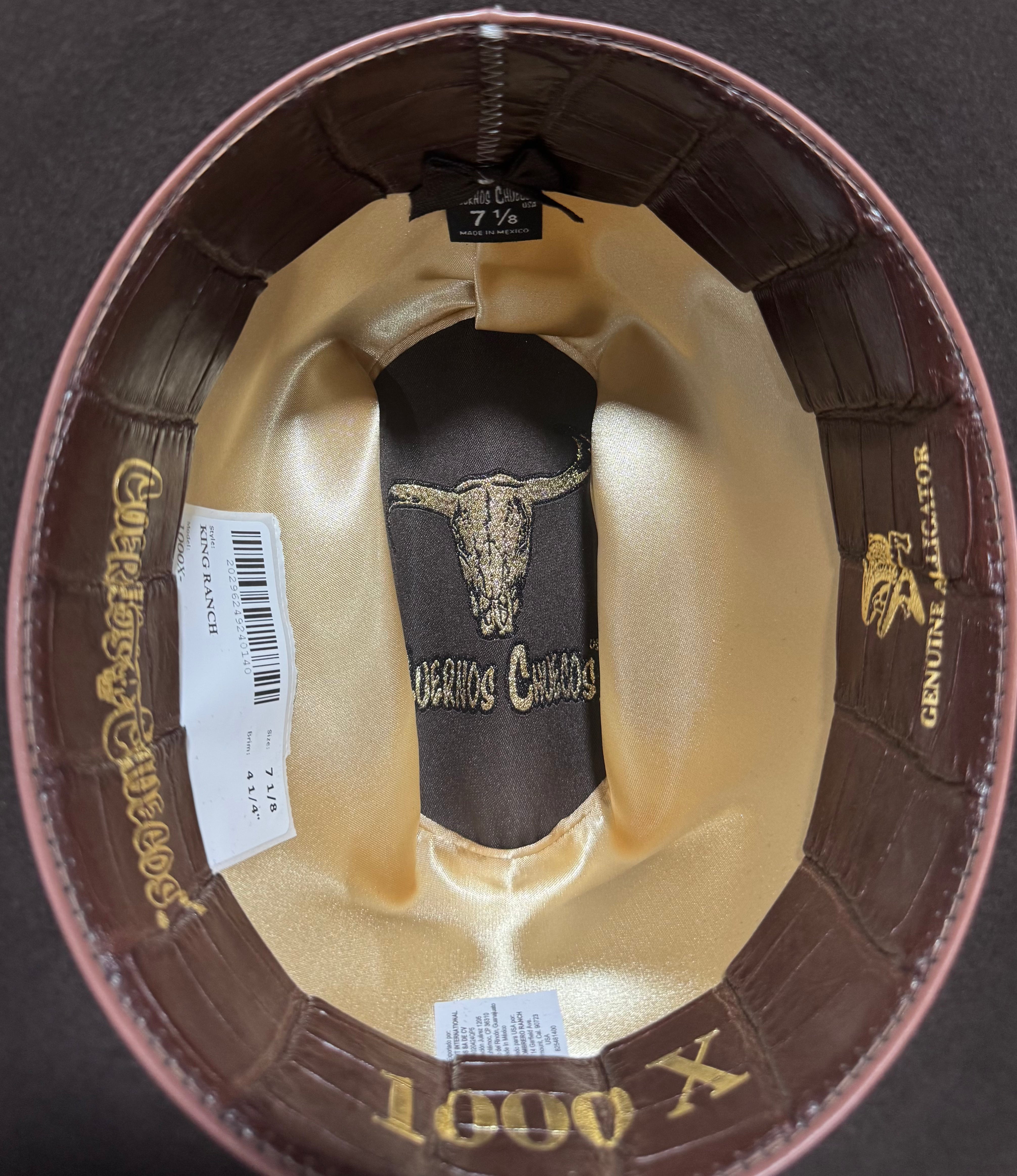 Cuernos Chuecos 1,000x King Ranch Beaver/Mink Fur Hat - Chocolate