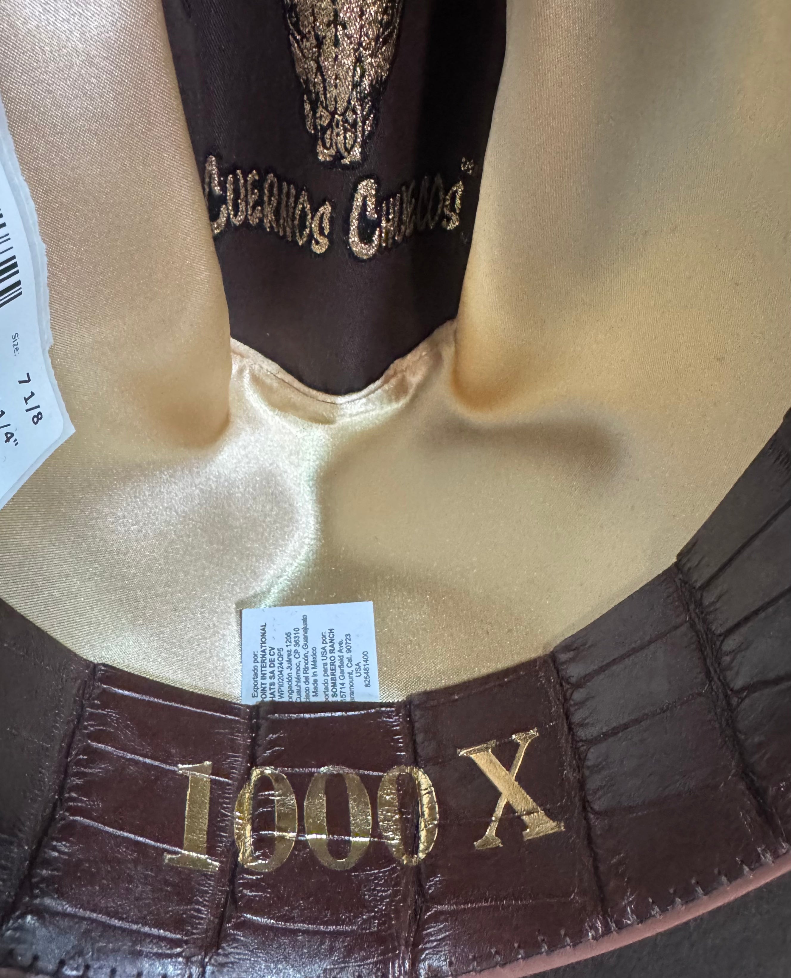 Cuernos Chuecos 1,000x King Ranch Beaver/Mink Fur Hat - Chocolate