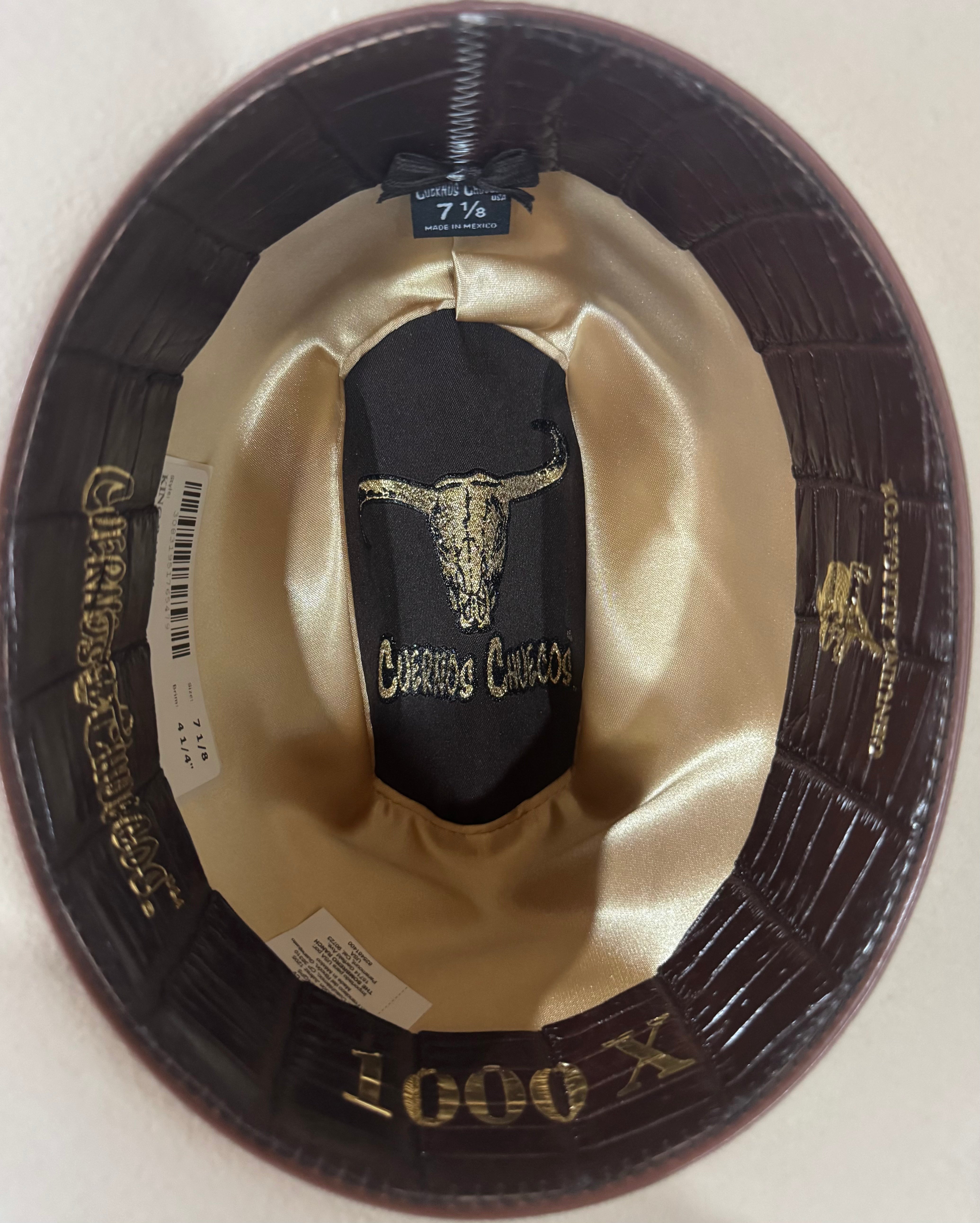 Cuernos Chuecos 1,000x King Ranch Beaver/Mink Fur Hat - Silverbelly