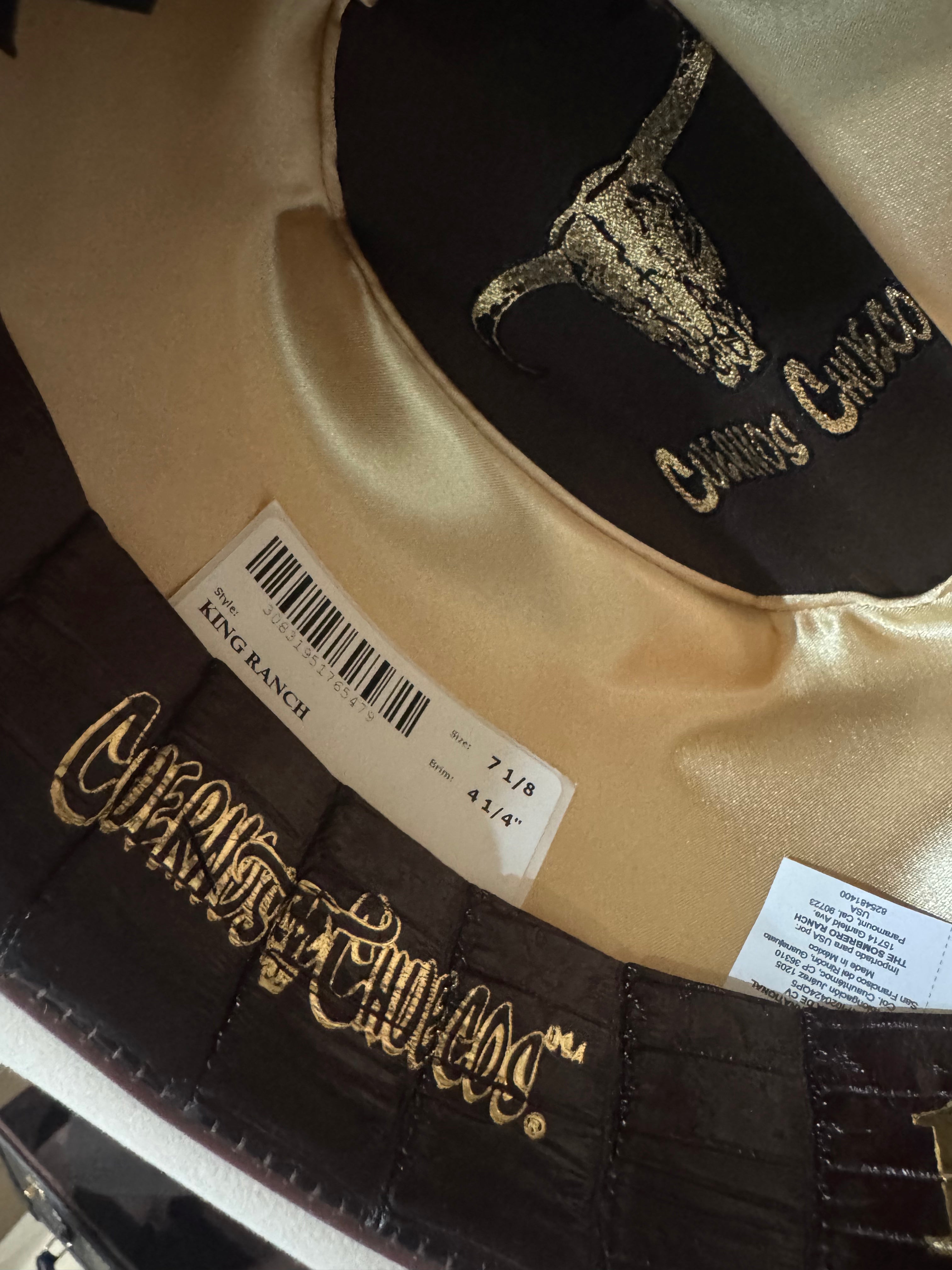 Cuernos Chuecos 1,000x King Ranch Beaver/Mink Fur Hat - Silverbelly