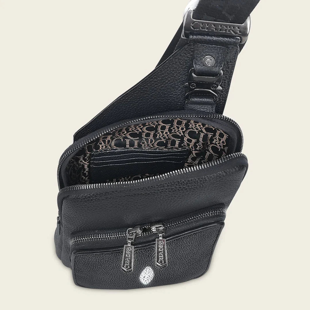 Cuadra Black Stingray Zipper Bag DU761