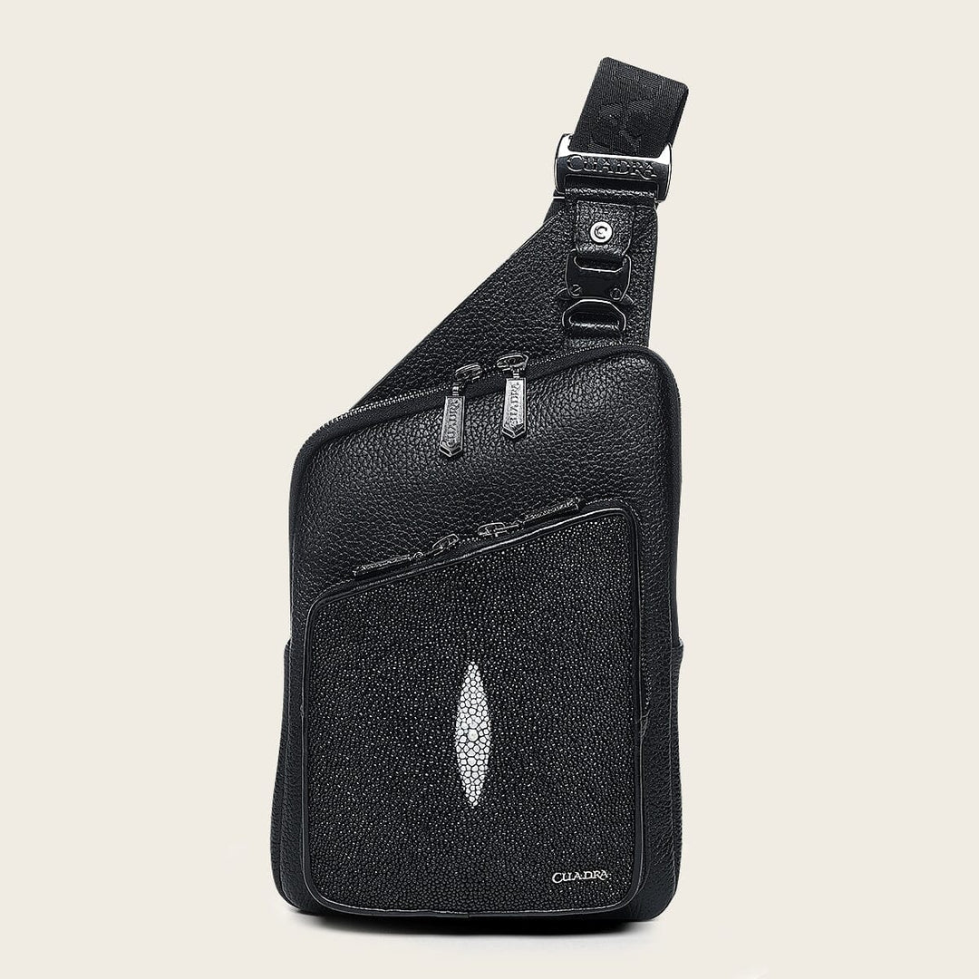 Cuadra Black Stingray Zipper Bag DU761
