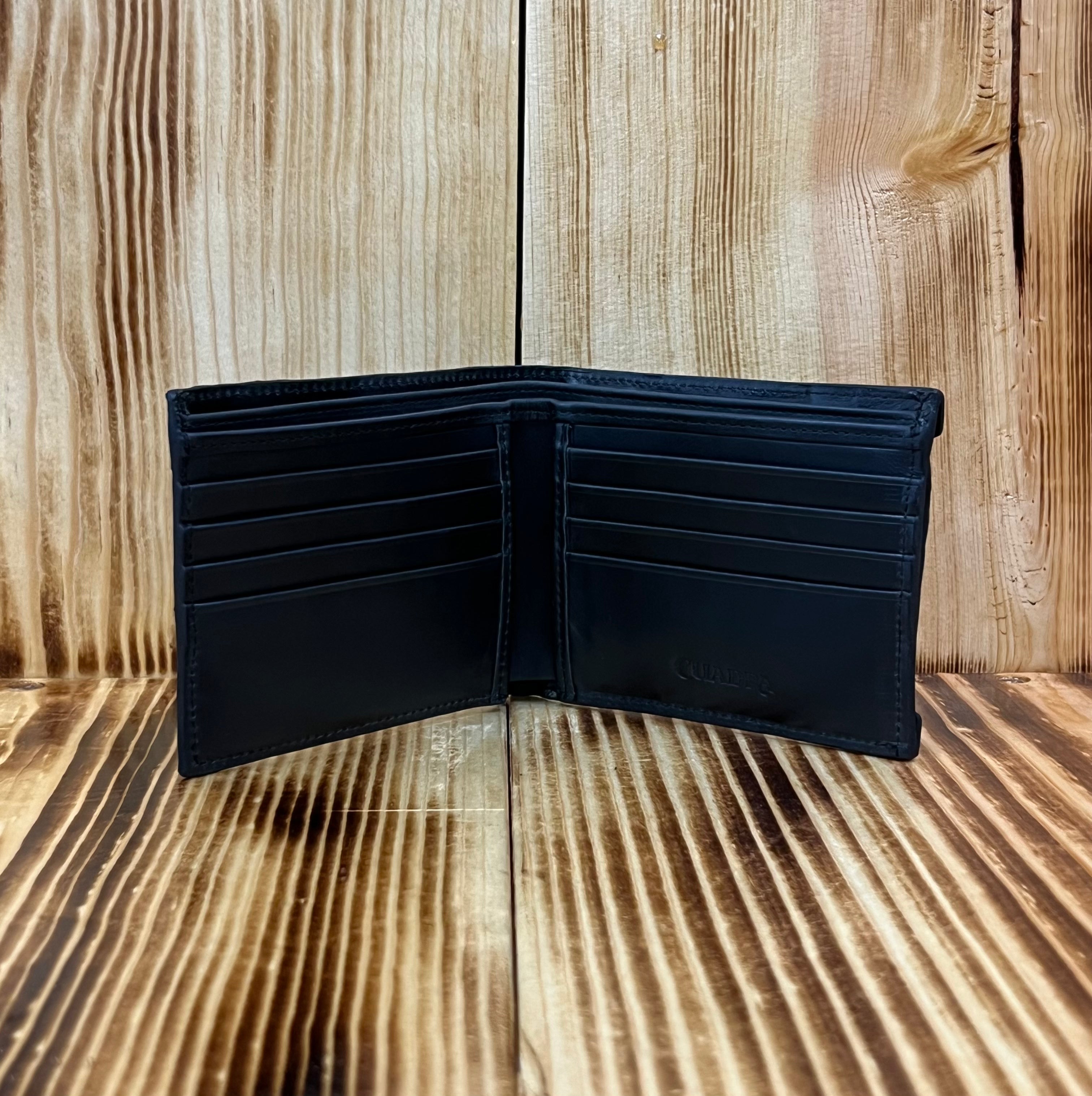 Cuadra Men's Black Python Wallet B2240PI