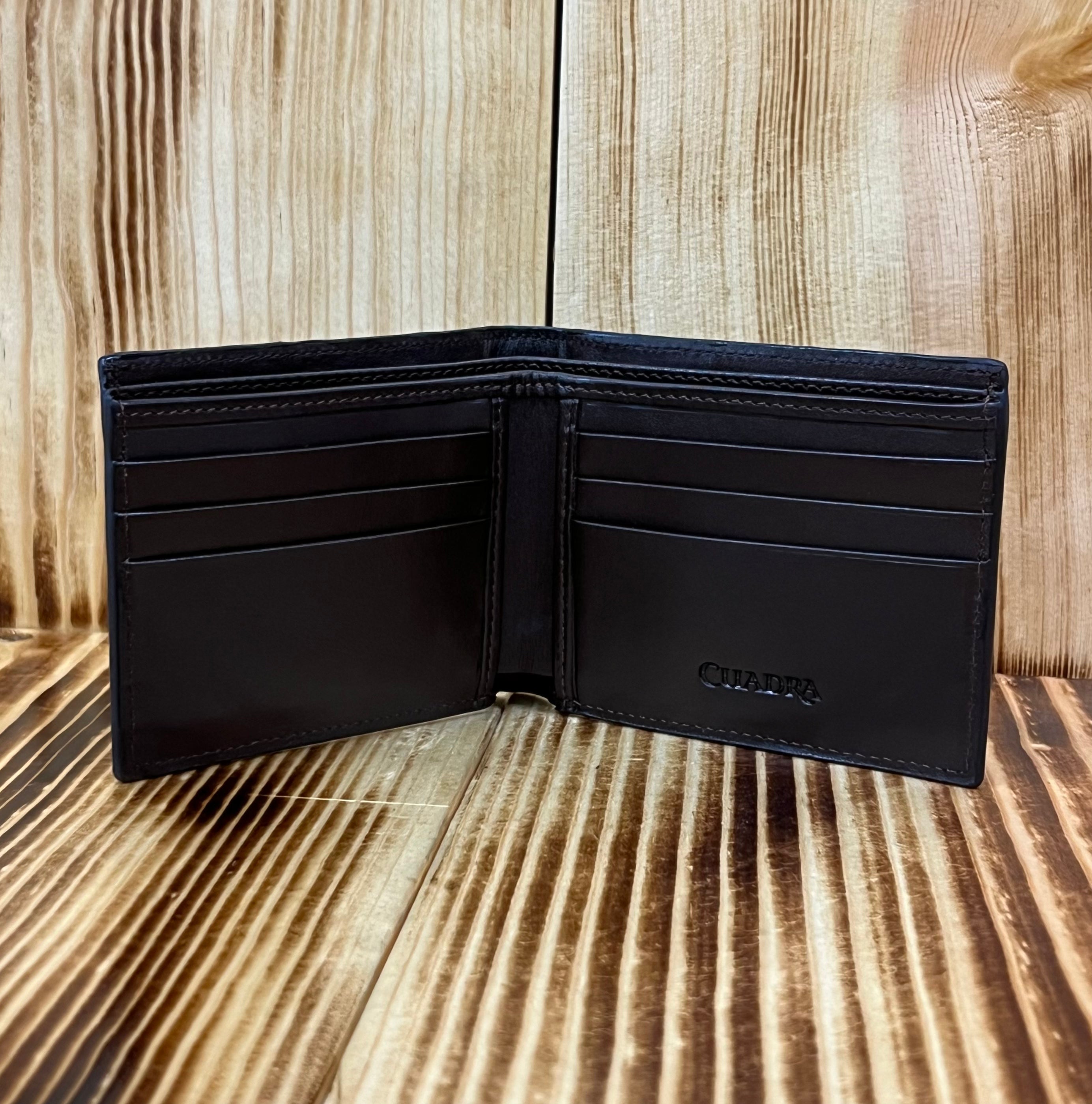 Cuadra Men's Black Alligator Wallet DU470