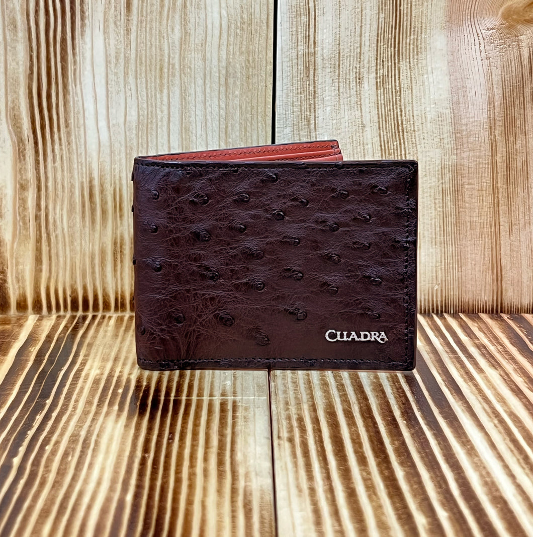 Cuadra Men's Brown Ostrich Wallet B2910A1