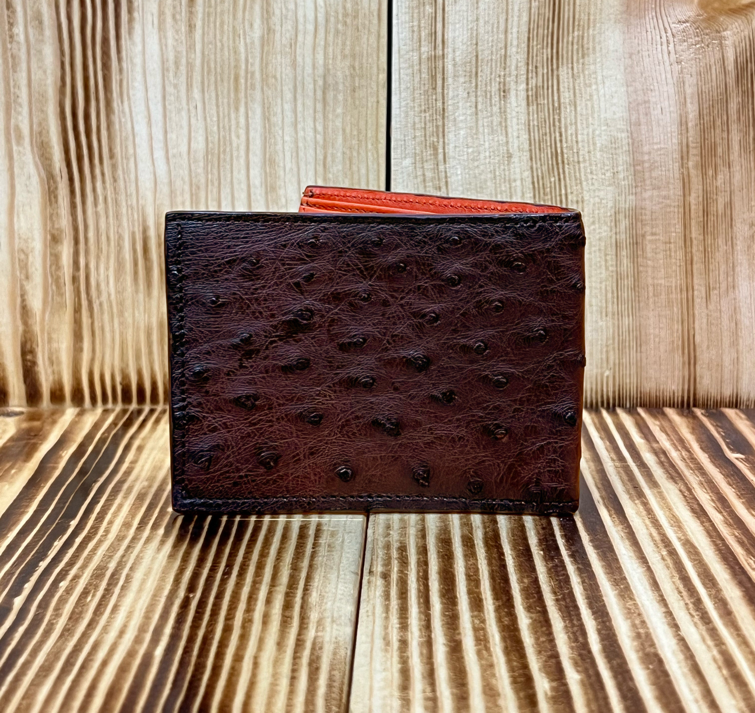 Cuadra Men's Brown Ostrich Wallet DU295