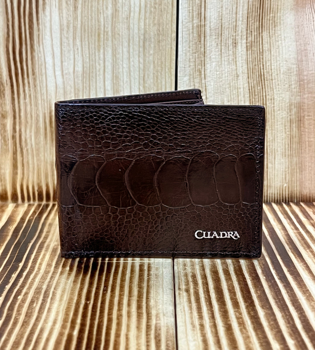 Cuadra Men's Brown Ostrich Leg Wallet B2910PA