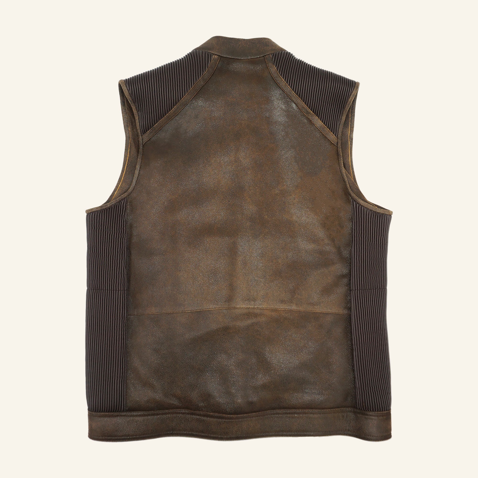 Cuadra Men's Chocolate Zipper Vest JC321
