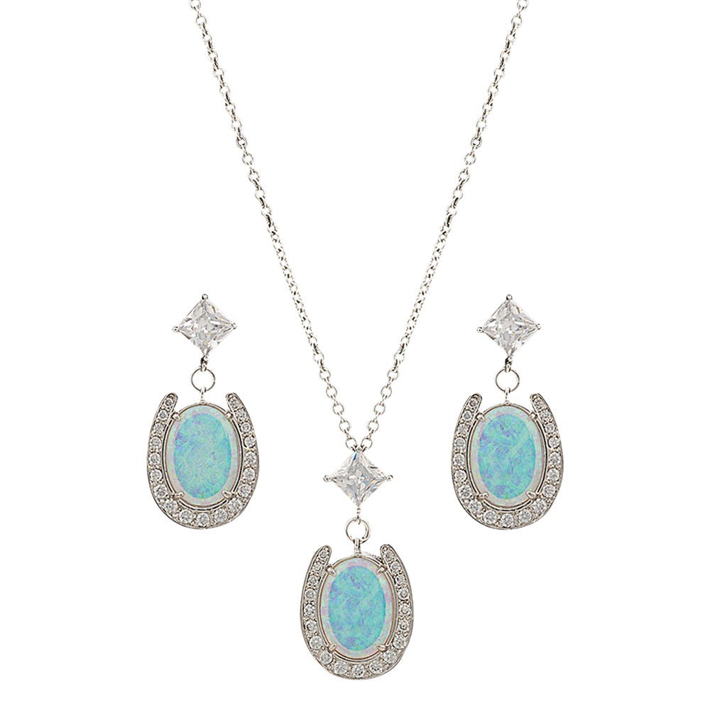 Montana River Lights Pond of Luck in the Evening Sky Jewelry Set JS2752