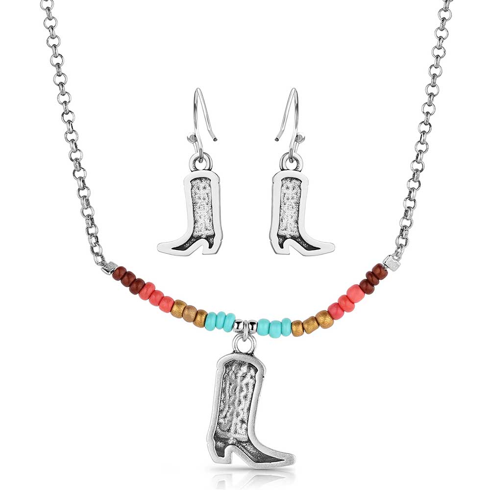 Montana Colorstruck Cowboy Boot Beaded Jewelry Set JS5885