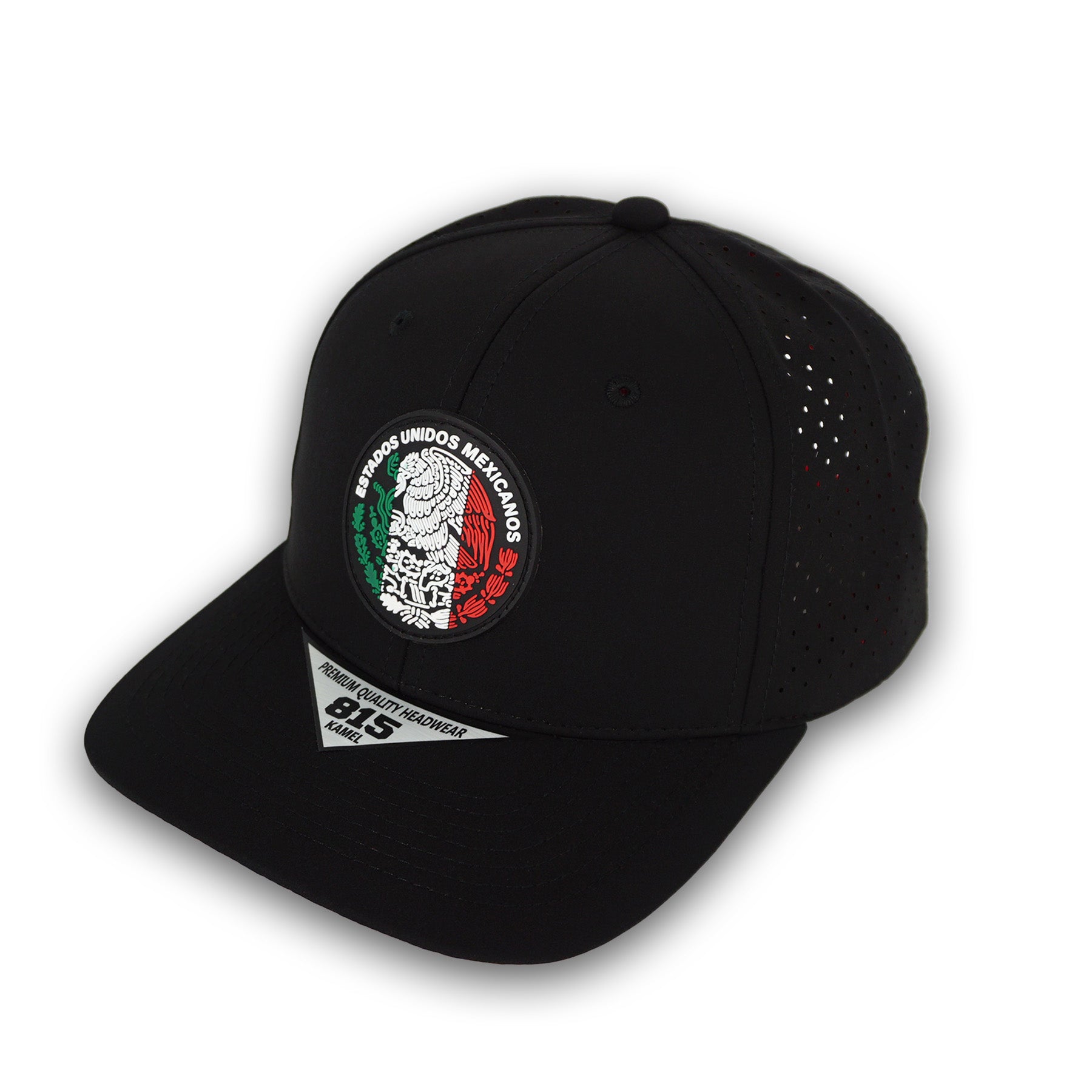 Kamel Estados Unidos Mexicanos Black Snapback Hat KA04