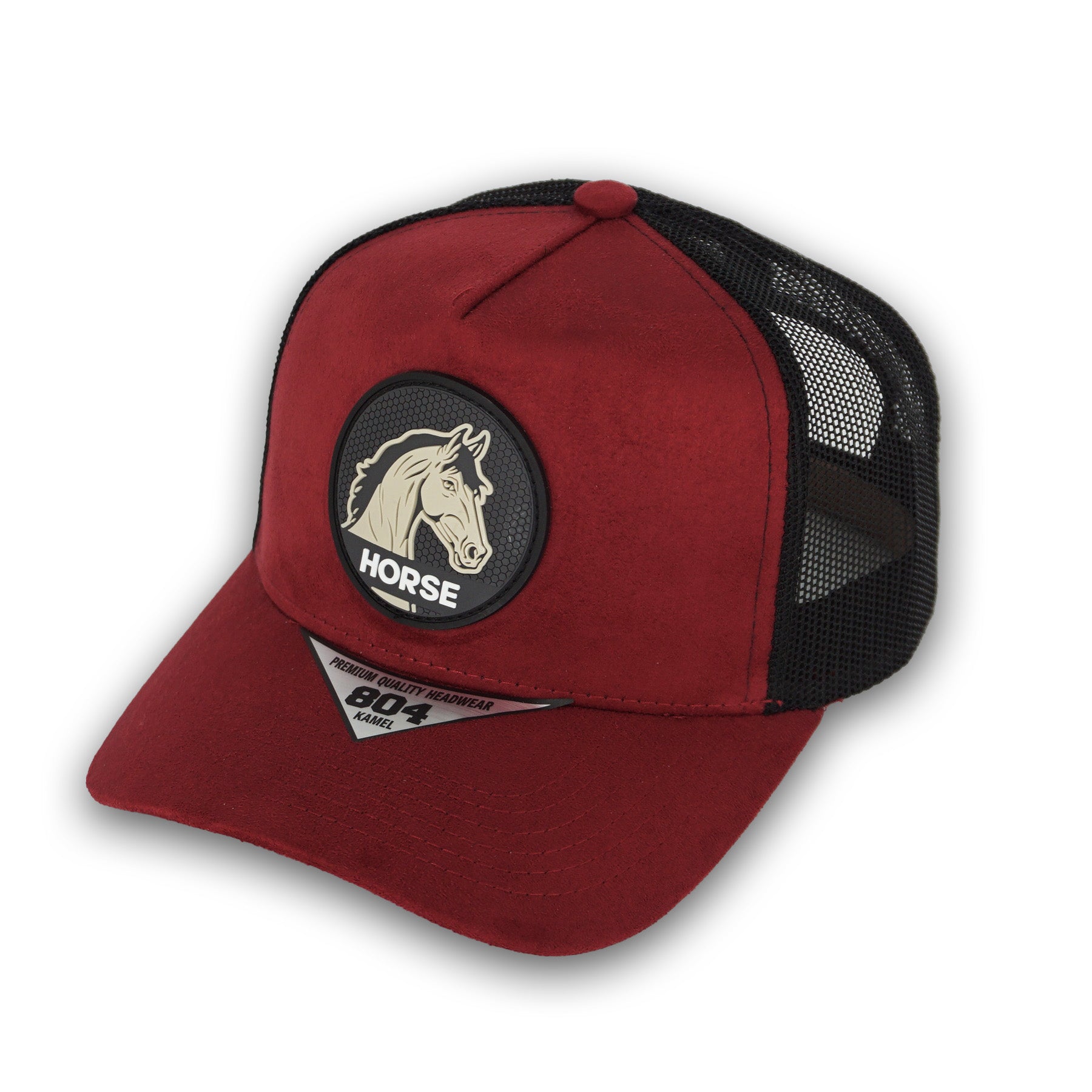Kamel Horse Burgundy Snapback Hat KA07