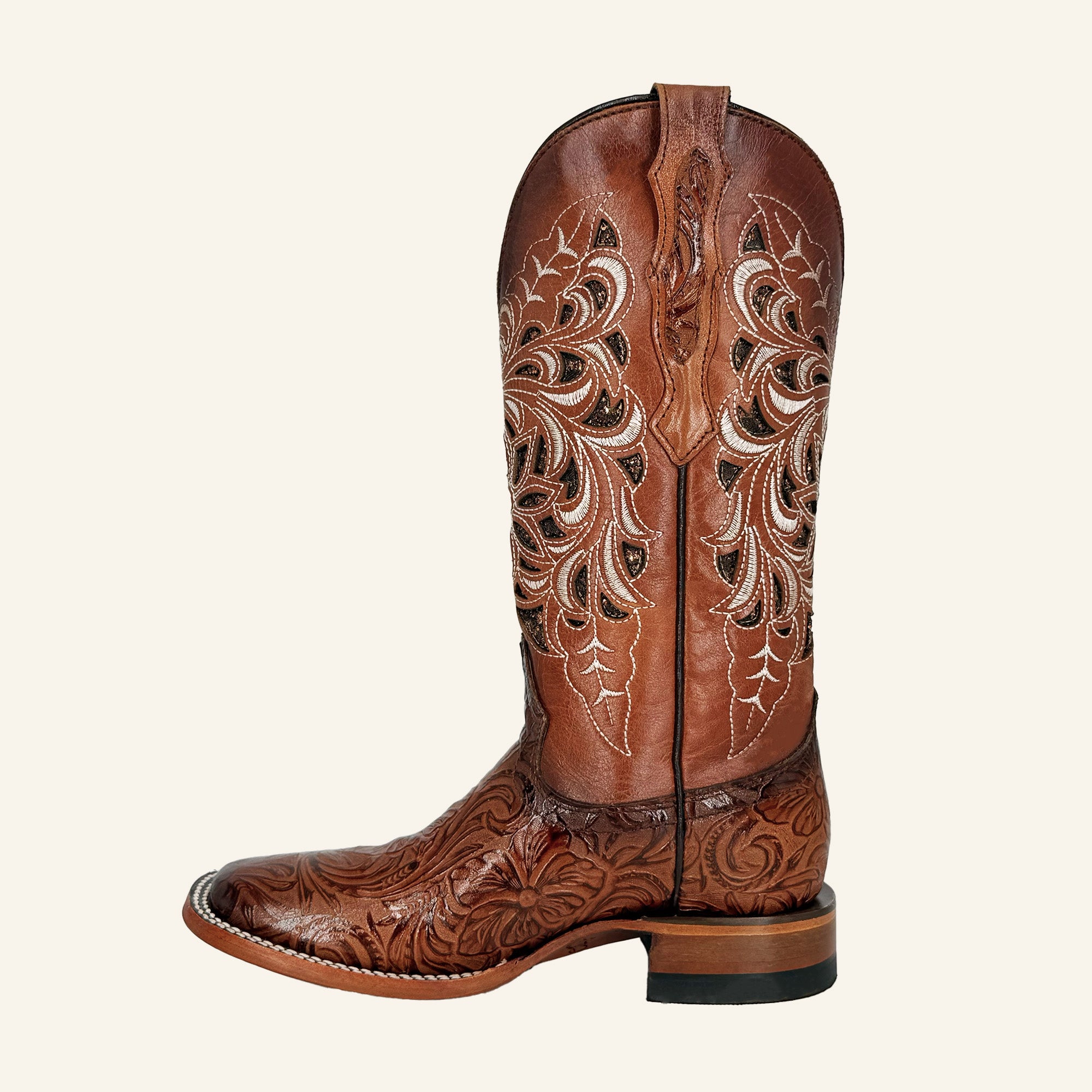 Rock'em Kiara Flor de Luz Square Toe Cowgirl Boot 468 - Shedron