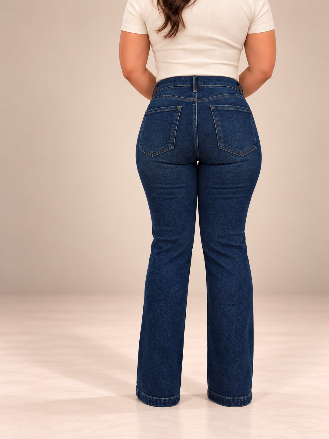 Women's High Rise Wide Leg Jean KJ004 - Dark Wash
