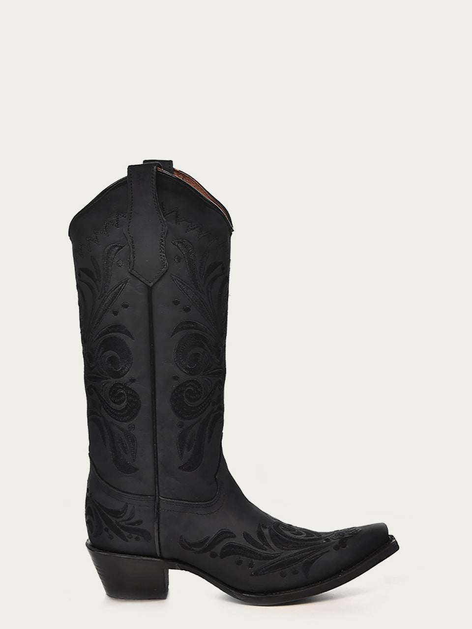 Circle G Women’s Embroidery Snip Toe Boot - Black  L5433