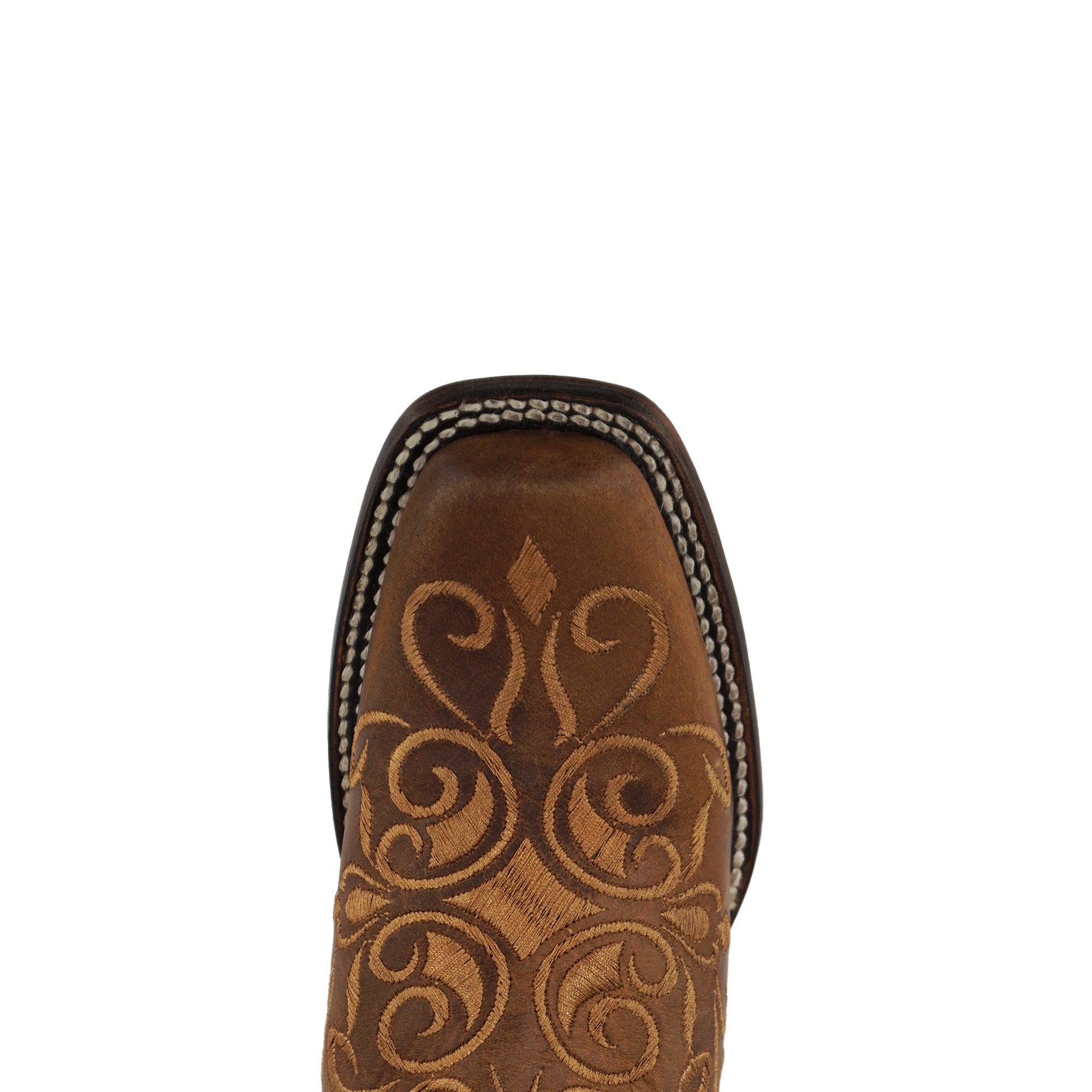 Circle G Women's Embroidery Square Toe L5795 - Honey