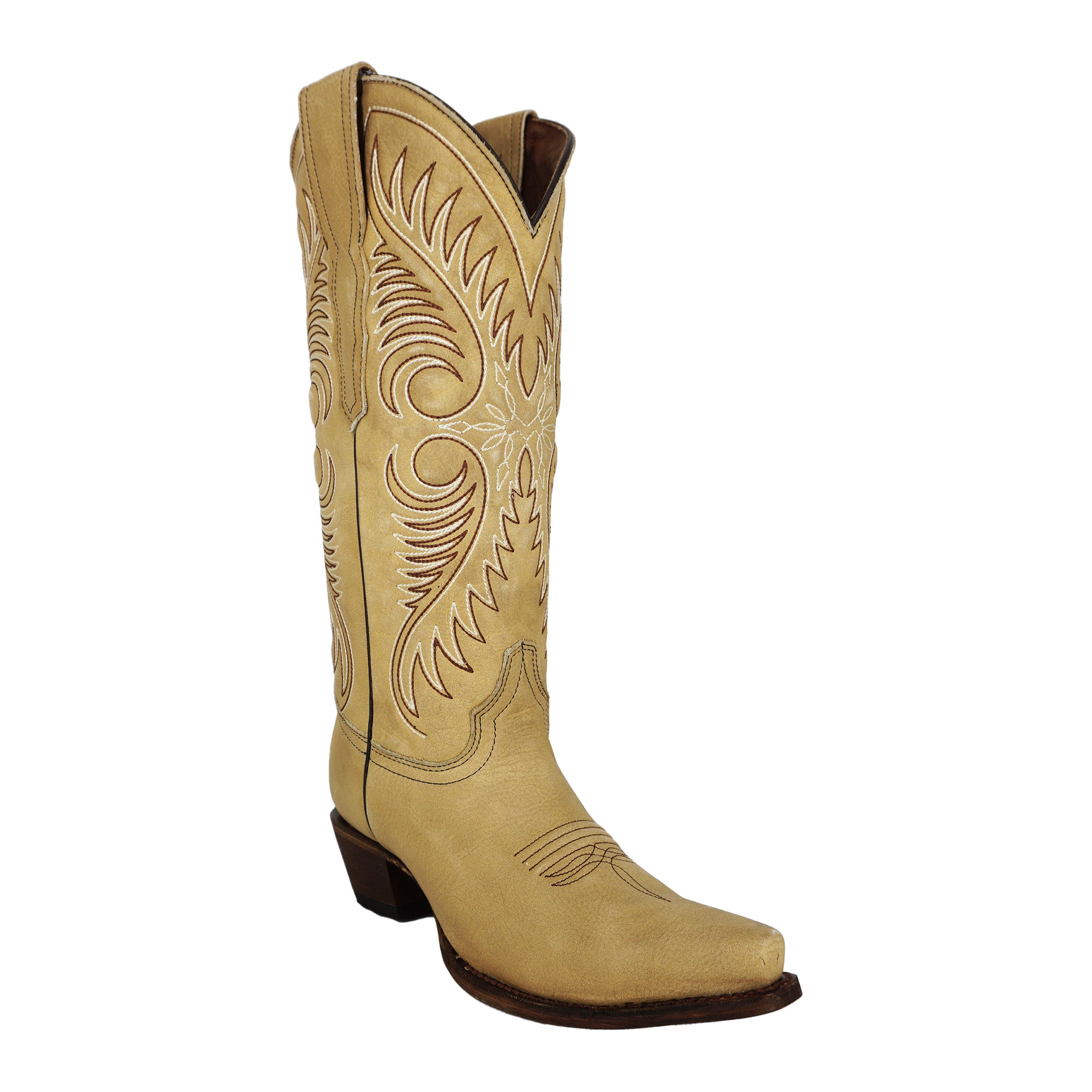 Circle G Women’s Cowhide Embroidery Boot L6116 - Sand