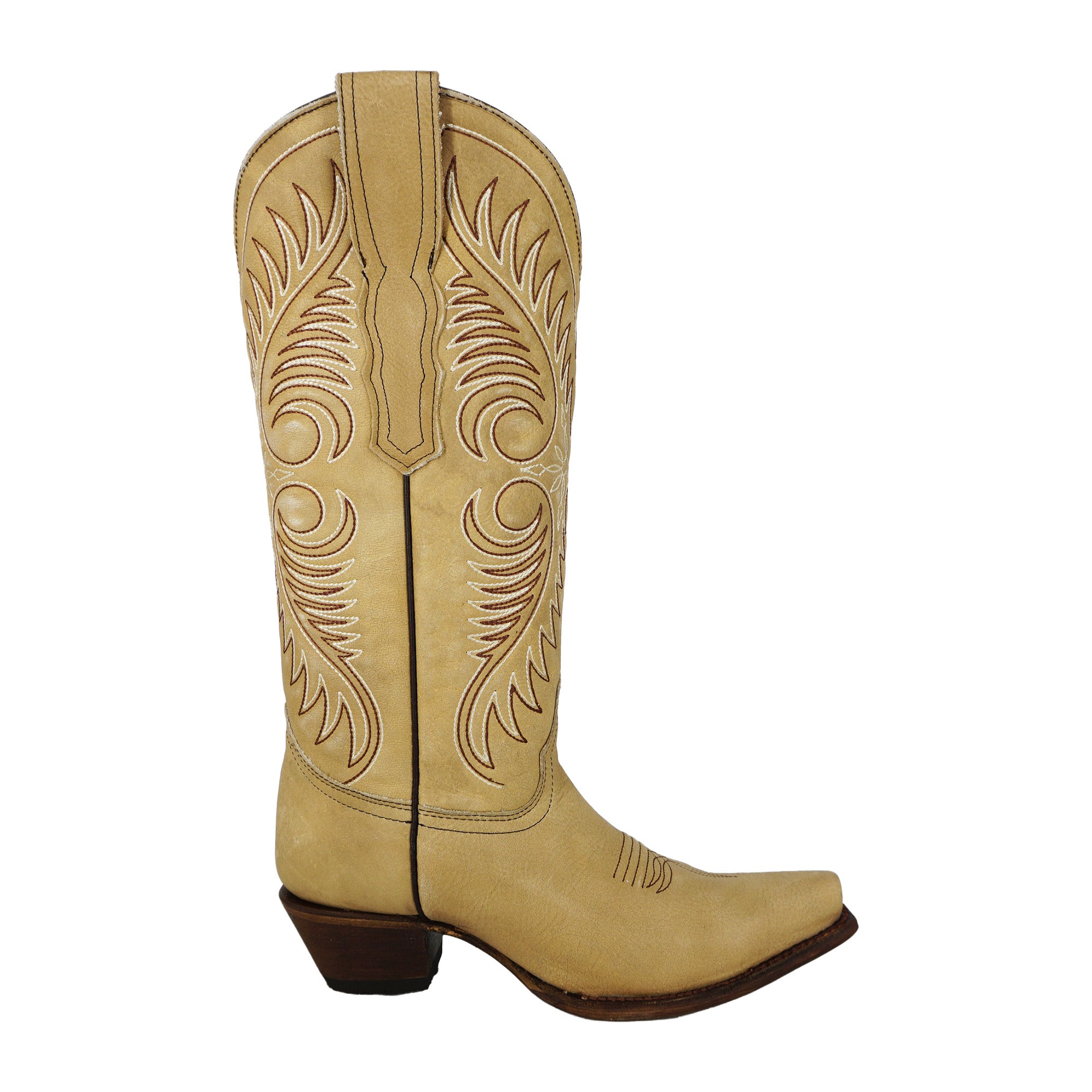 Circle G Women’s Cowhide Embroidery Boot L6116 - Sand