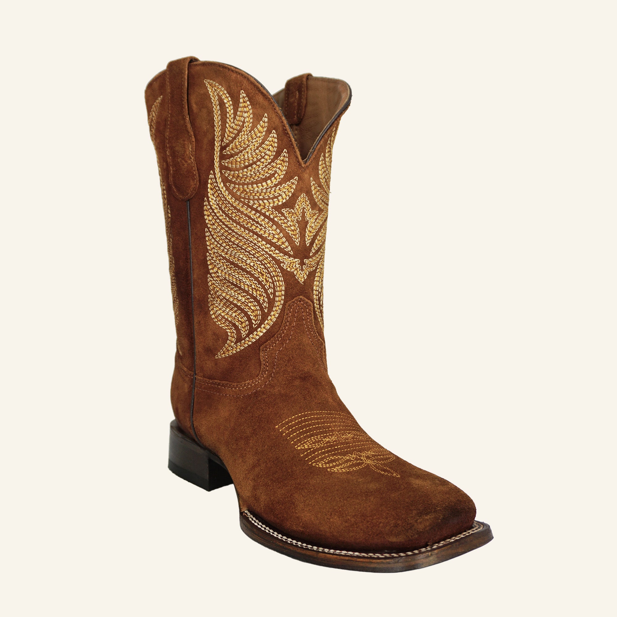 Circle G Men's Embroidery Wide Square Toe Boot L6306 - Shedron