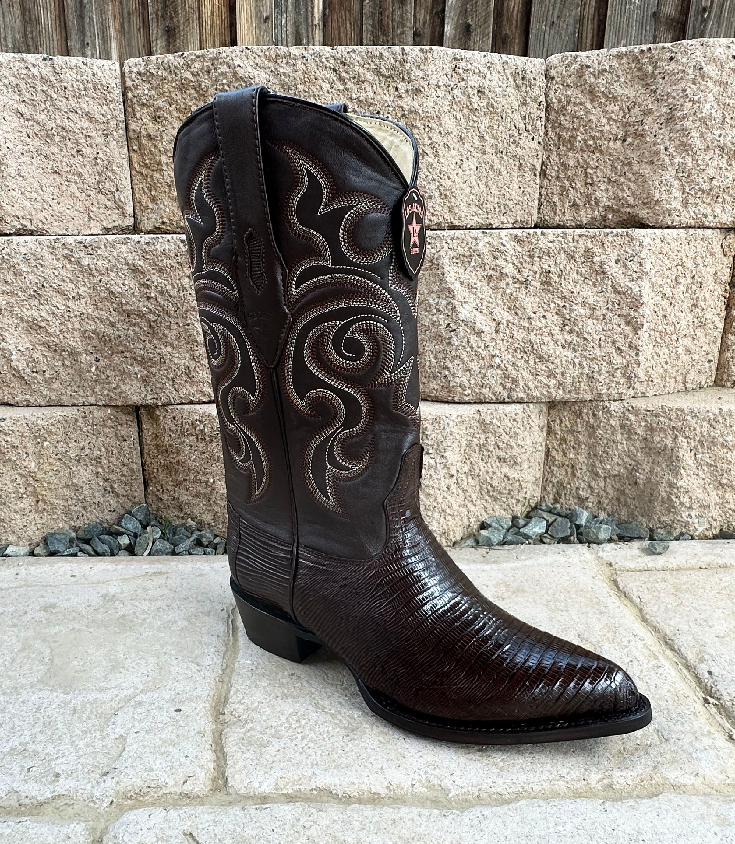 Los Altos Boots J-Toe Lizard 990707 - Brown