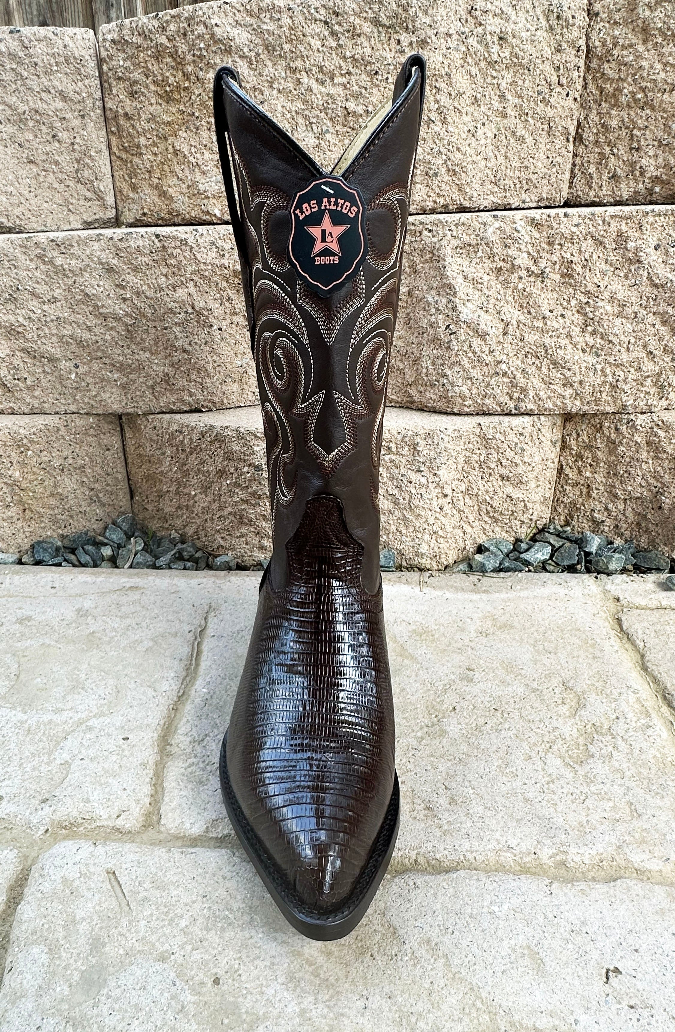 Los Altos Boots J-Toe Lizard 990707 - Brown