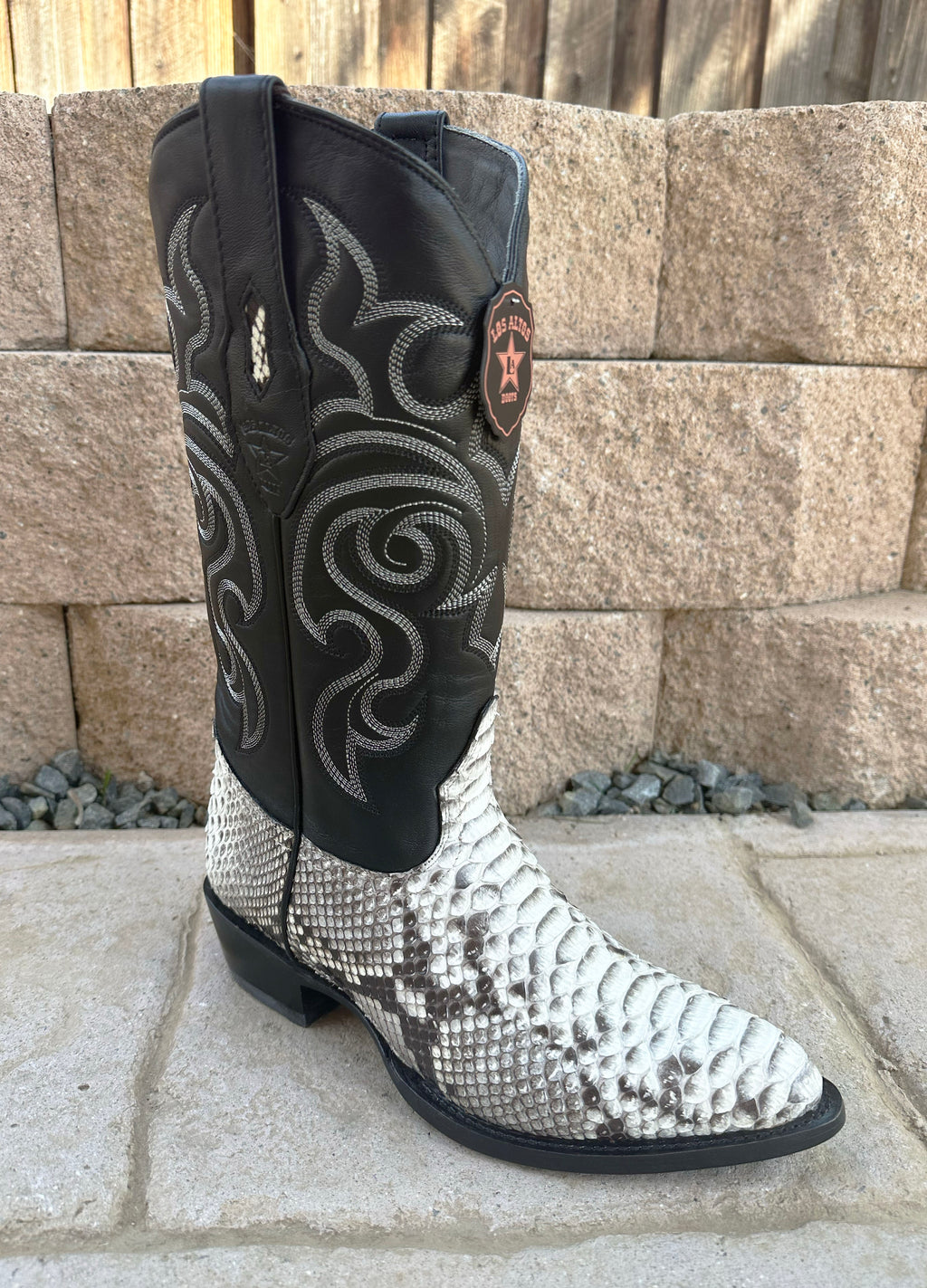 Los Altos Boots 995749 J-Toe Python - Natural