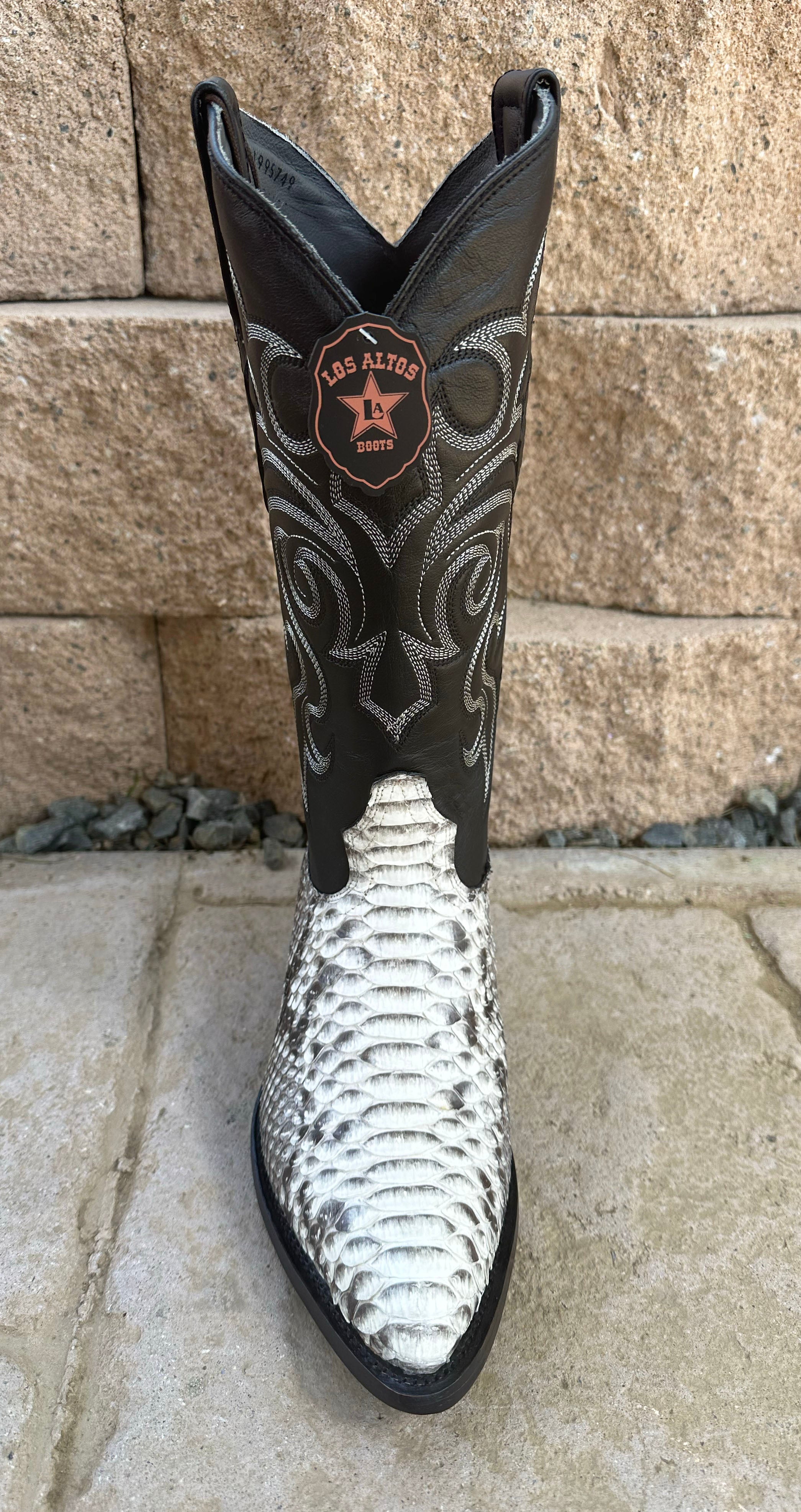 Los Altos Boots 995749 J-Toe Python - Natural