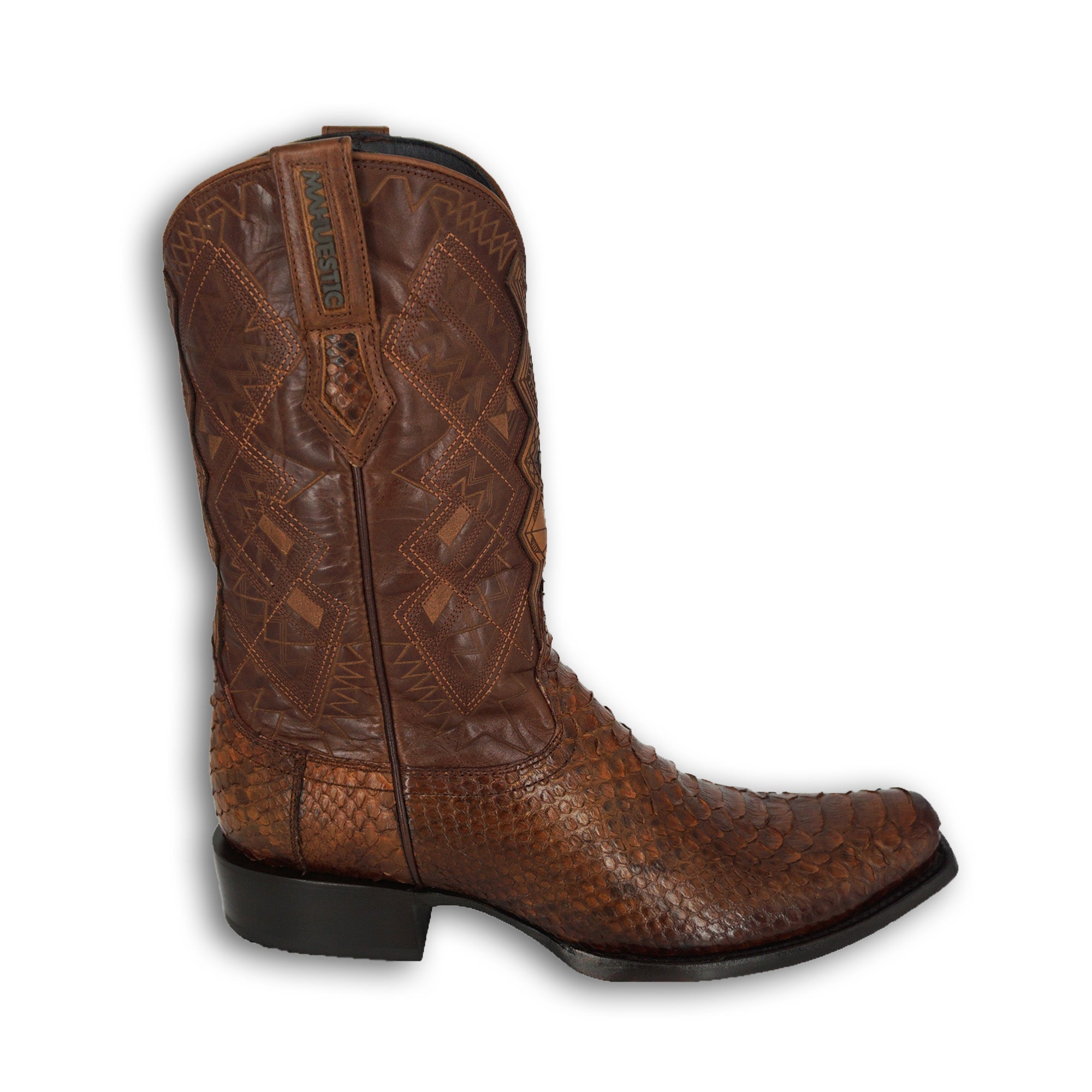 Mahuestic Men's Python Boot 0612 - Cognac