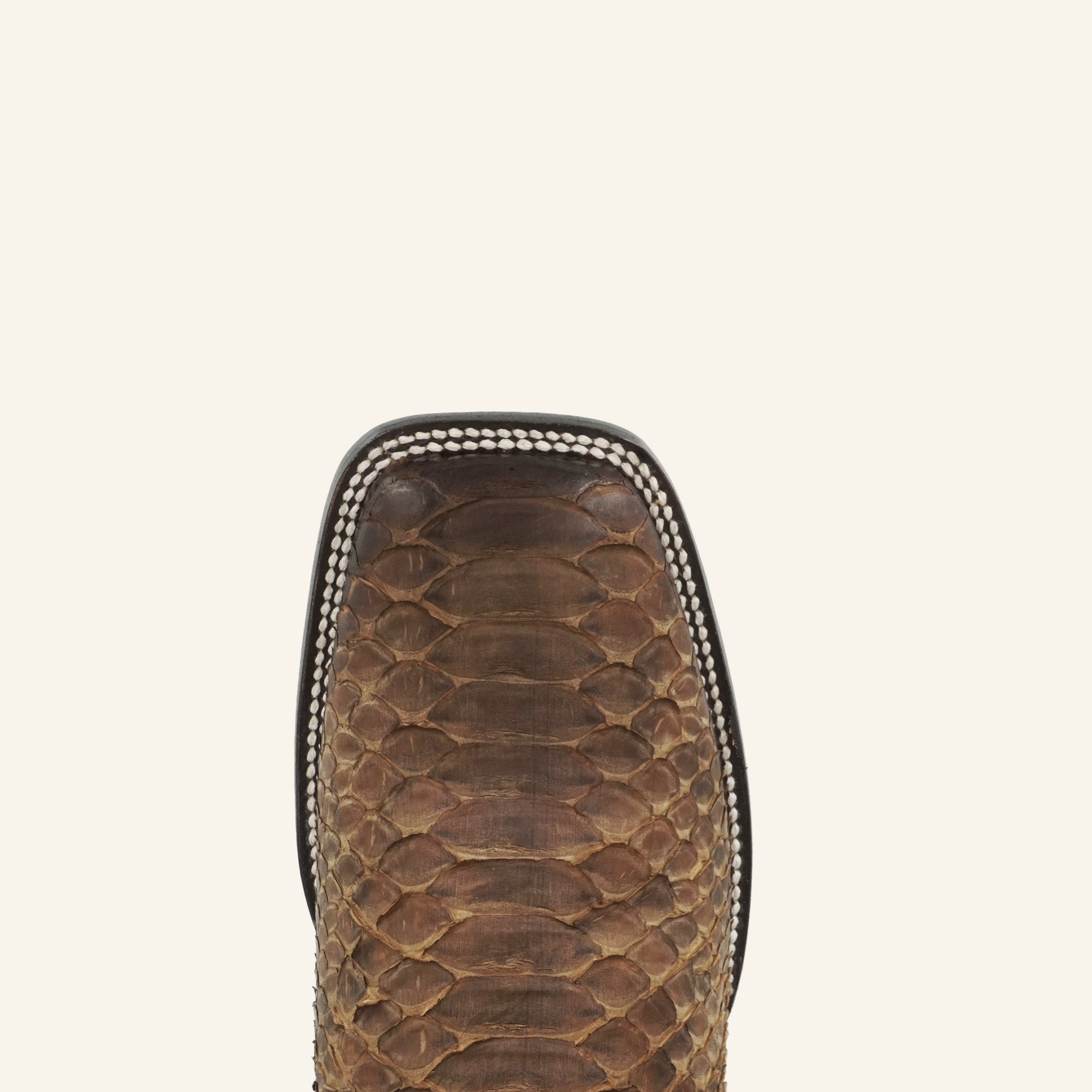 Rock'em Men's Python Versatile Square Toe Cowboy Boot MR20 - Matte Brunette
