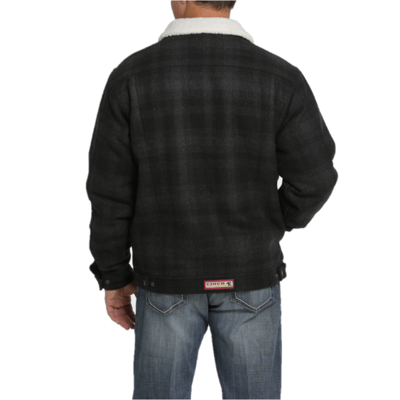 CINCH Men's Concealed Carry Trucker Black Plaid Jacket 1074004